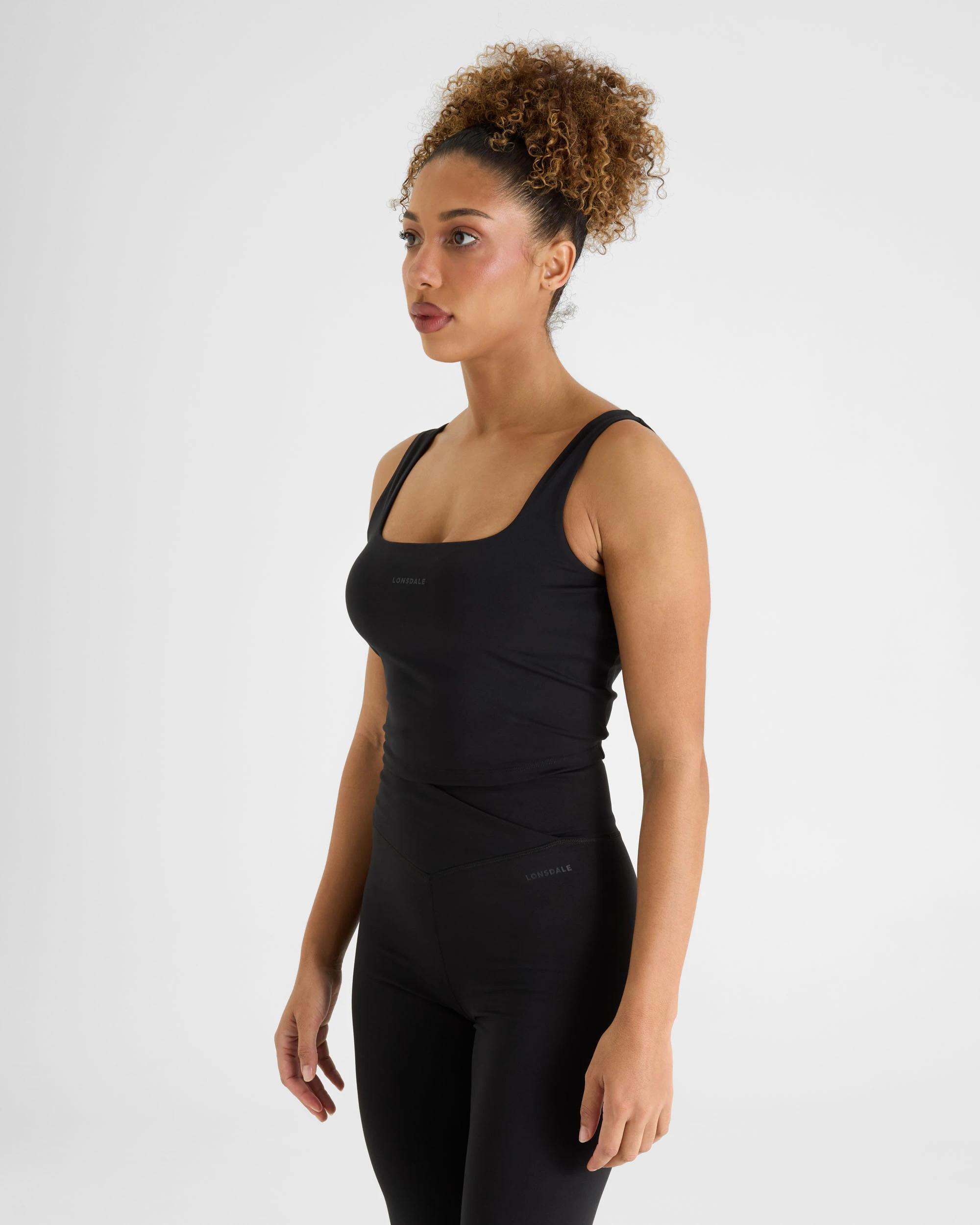 6 Lonsdale London Define Tank Top BLACK, 6 of 7