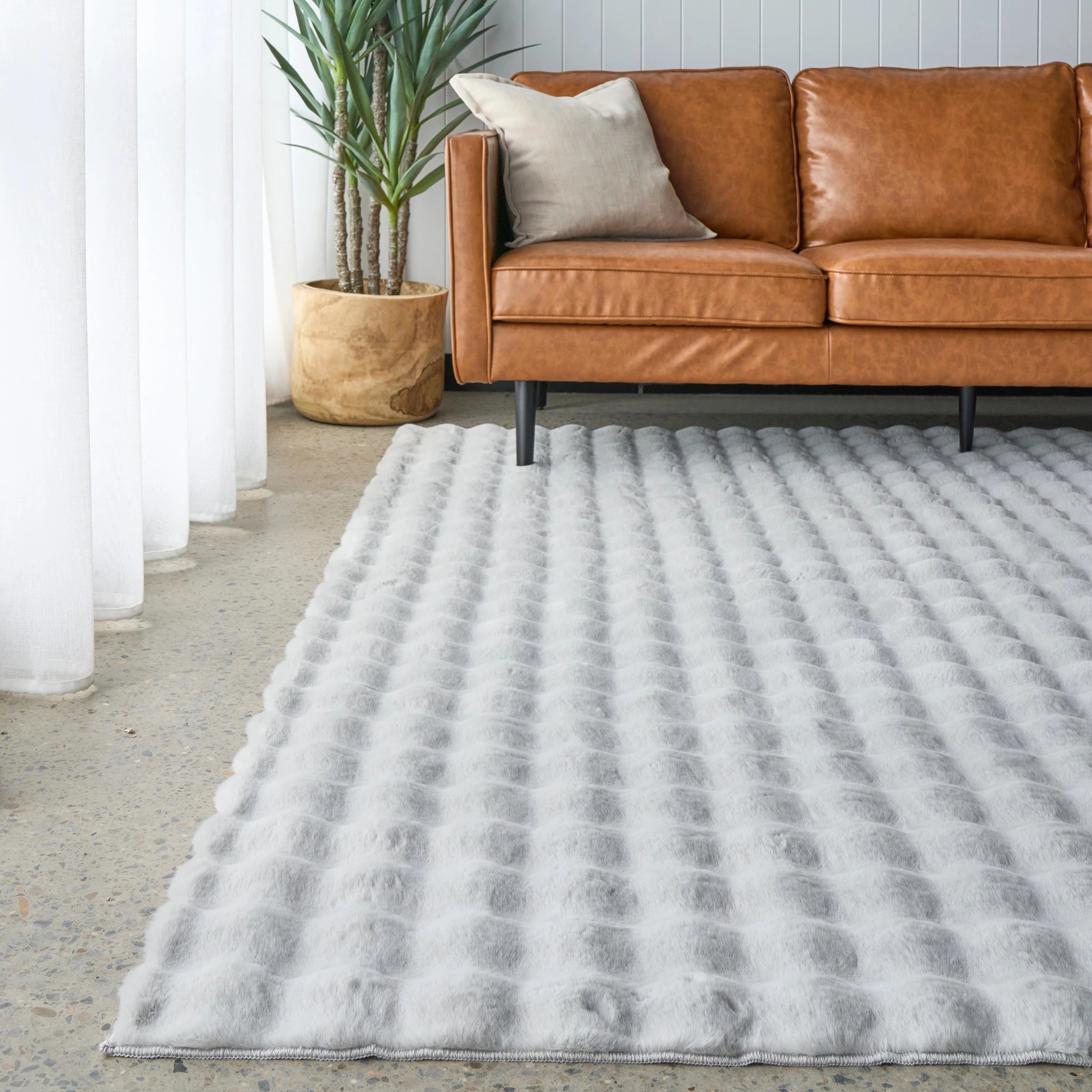 2 Common Ground Rugs PureForm 270x180cm - Large Washable Pet Friendly Rug - Silver, 2 of 10