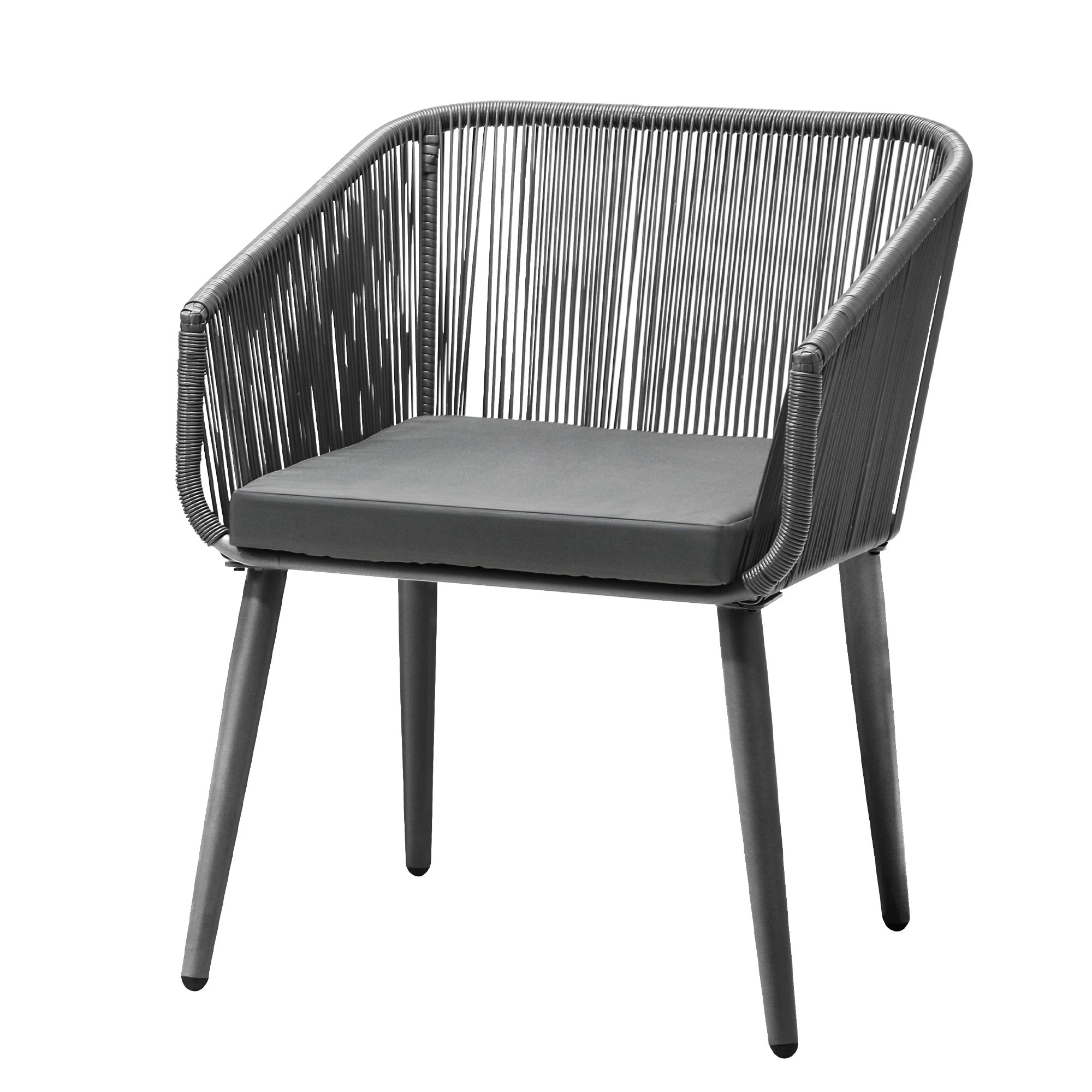 8 Livsip Outdoor Dining Setting 3 Piece Lounge Patio Furniture Table Chairs Set - Grey, 8 of 9