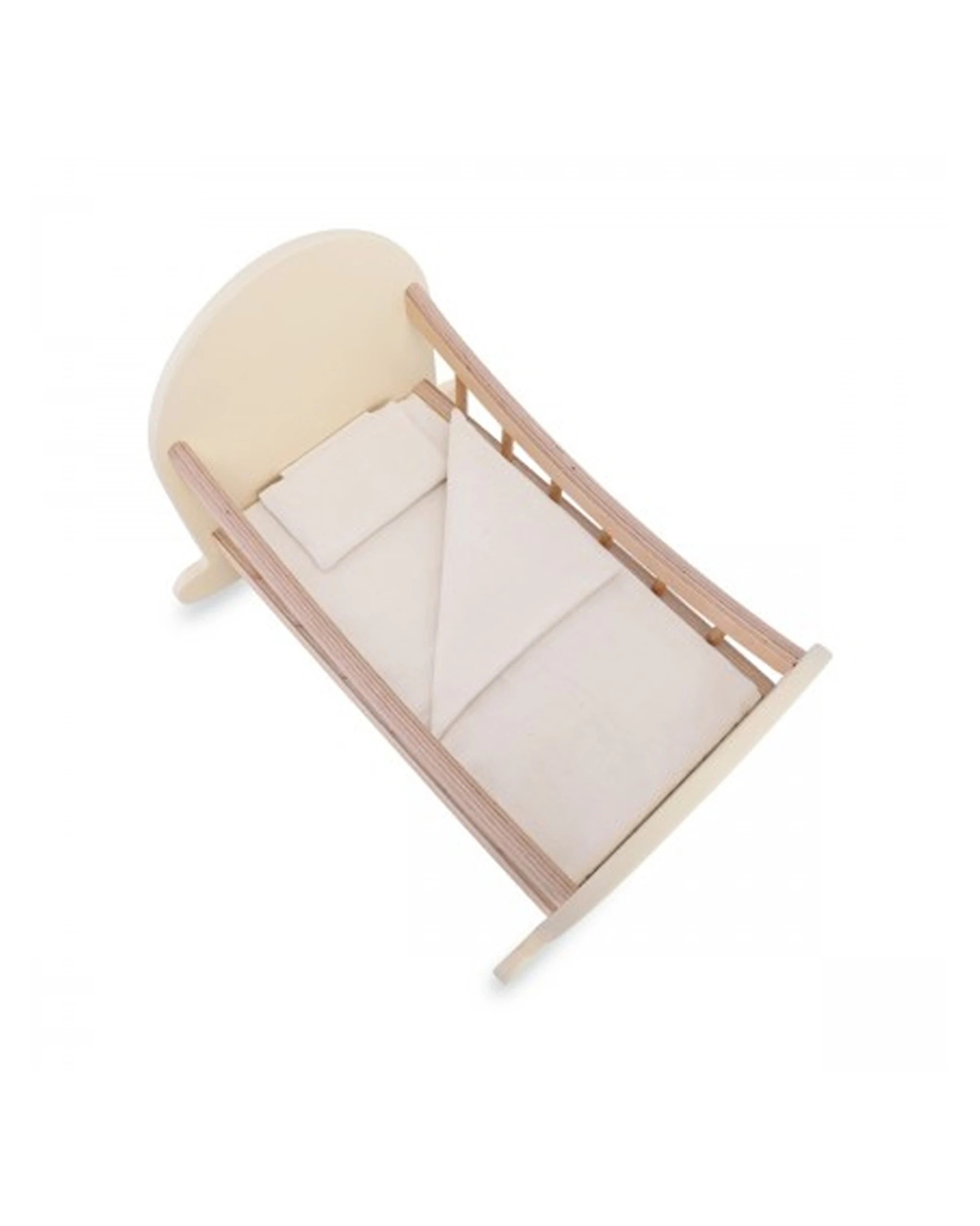 Kinderfeets Doll Crib Wooden Rocking Bed Kids Toy - Natural - Kmart