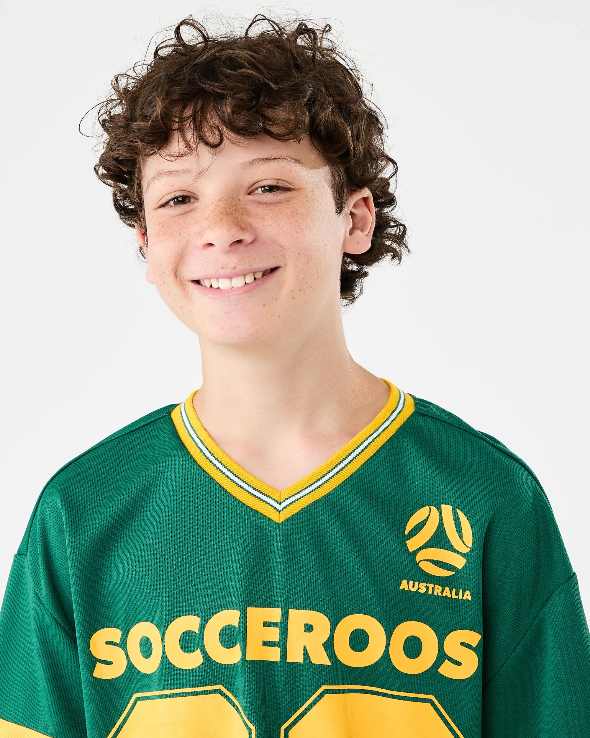 3 Socceroos Youth T-shirt Green, 3 of 7