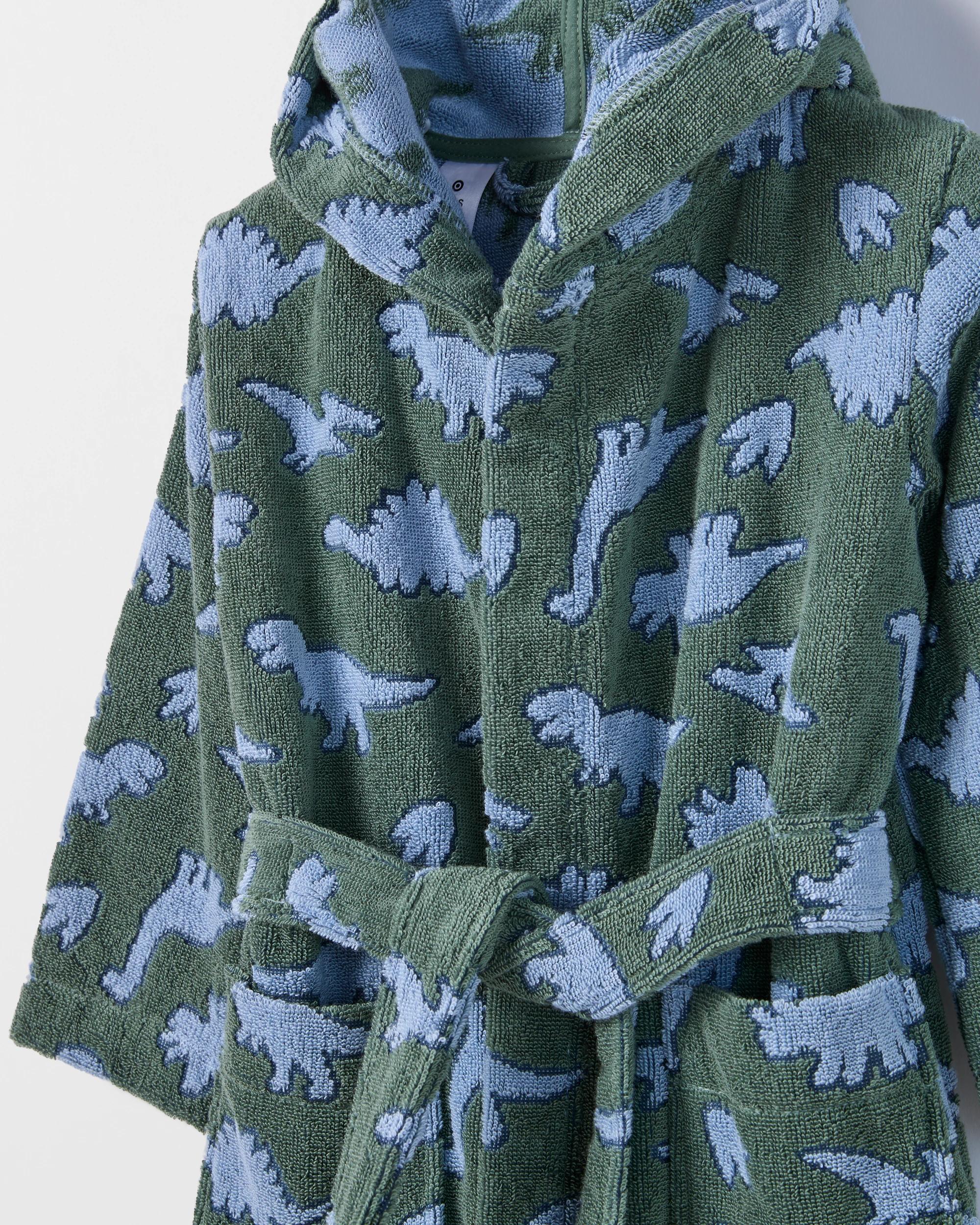 2 Target Kids Younger Boys Australian Cotton Towelling Dressing Gown DINO, 2 of 3
