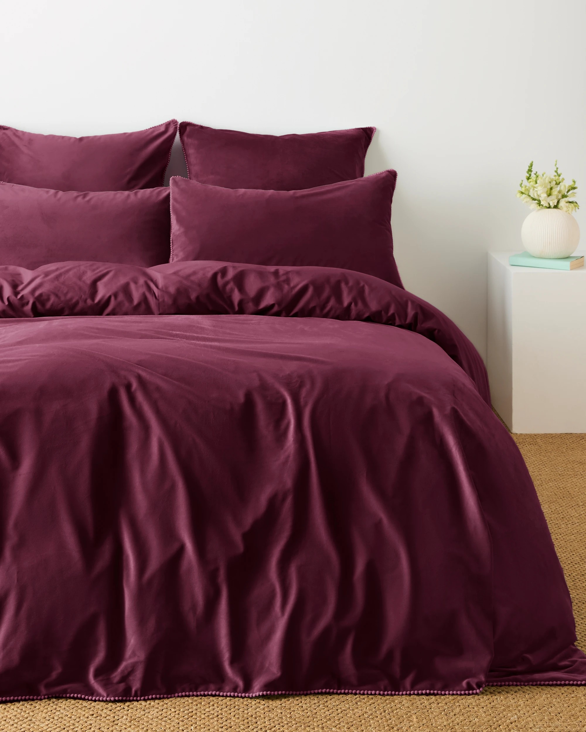 1 Target Lacy Velvet Quilt Cover Set - Queen Bed - Red, 1 of 3