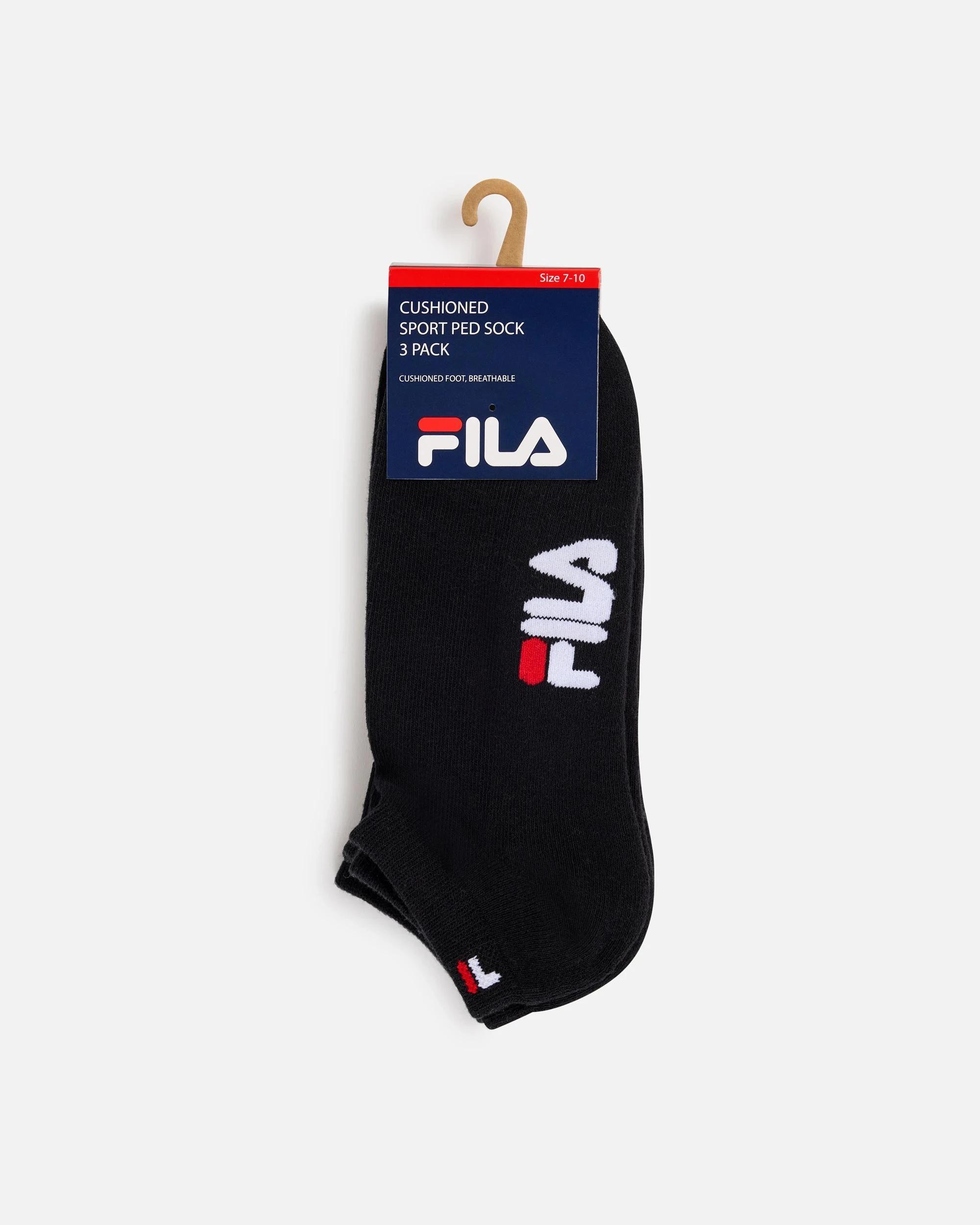 1 Fila Ankle 3 Pack Socks BLACK, 1 of 3