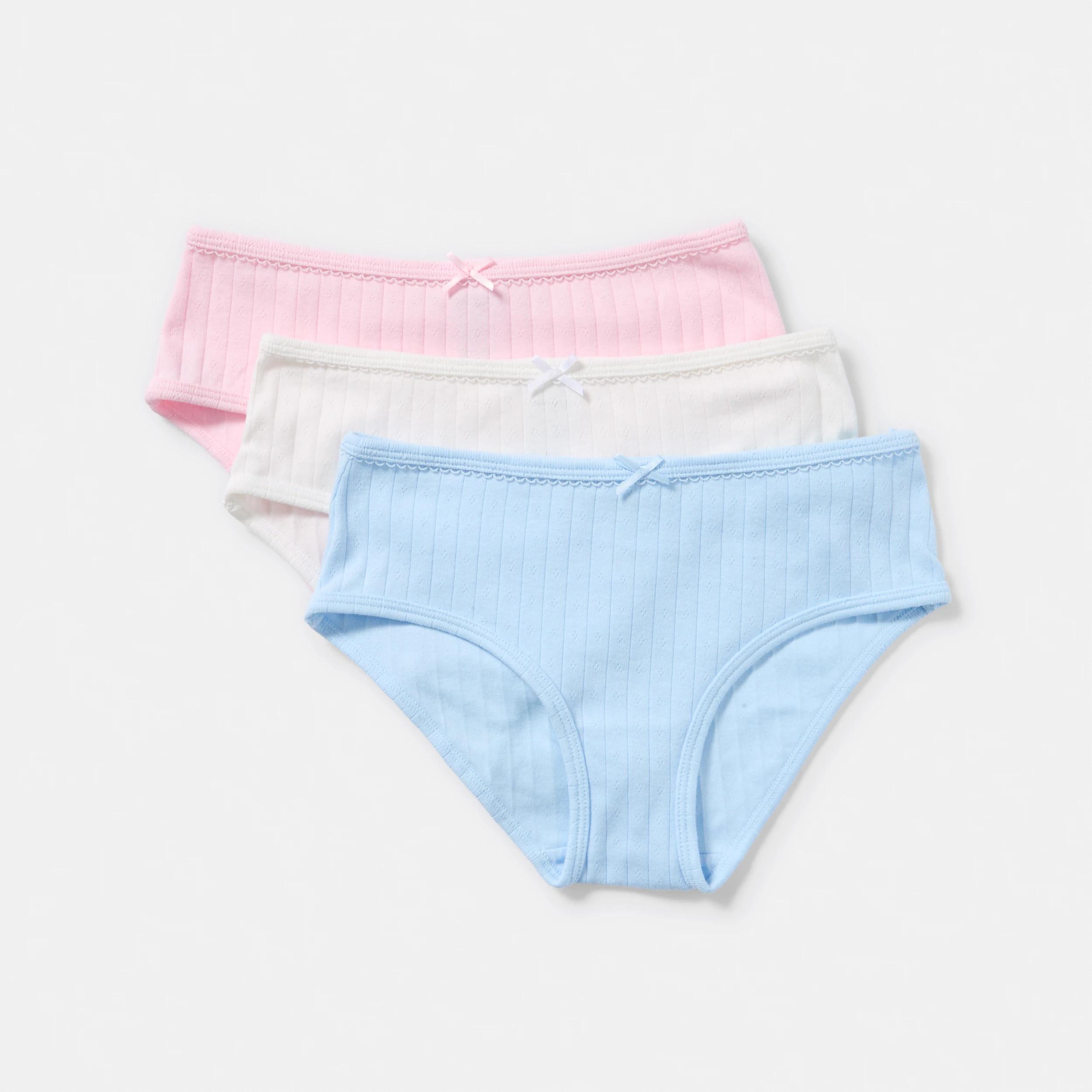 1 3 Pack Pointelle Briefs PINK SOLID, 1 of 5