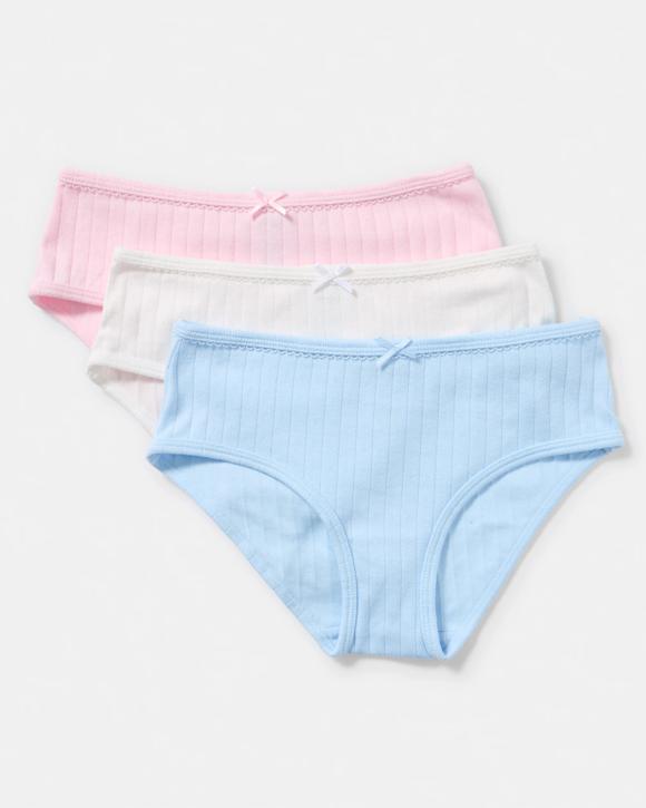 3 Pack Pointelle Briefs