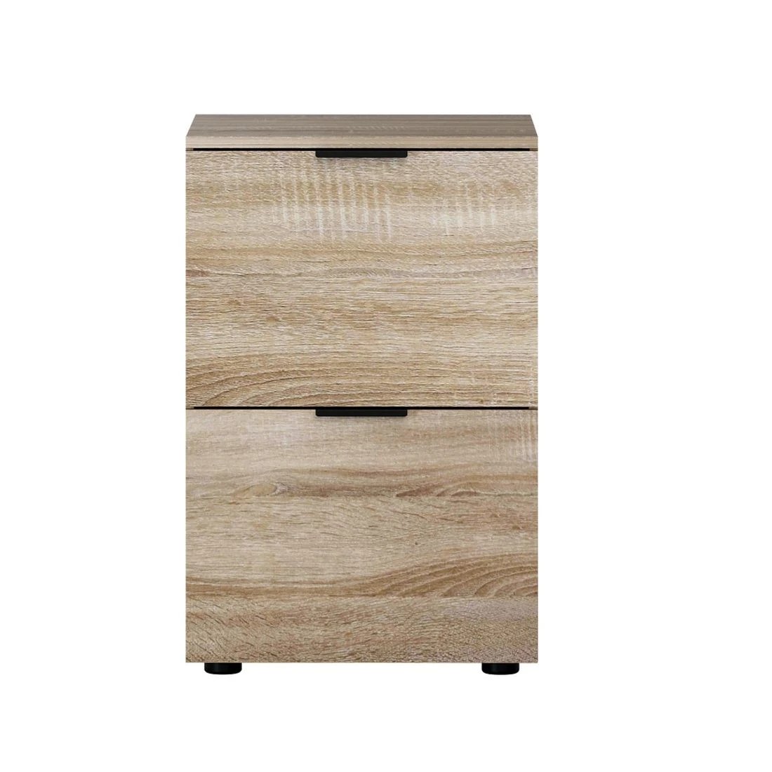 5 Artiss Filing Cabinet Files Storage Office Shelves File Organiser Oak 2 - Brown, 5 of 8