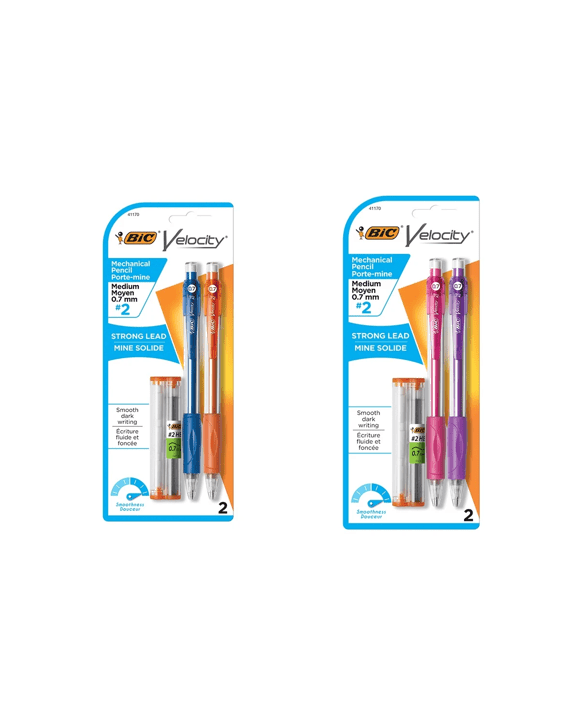 2 Pack BIC Velocity Mechanical Pencils - Assorted