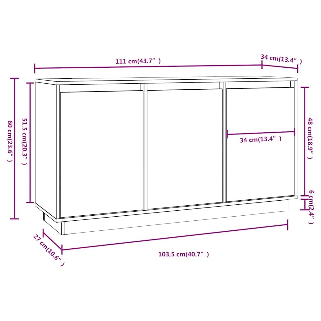 9 vidaXL Sideboard Ample Storage - White, 9 of 10