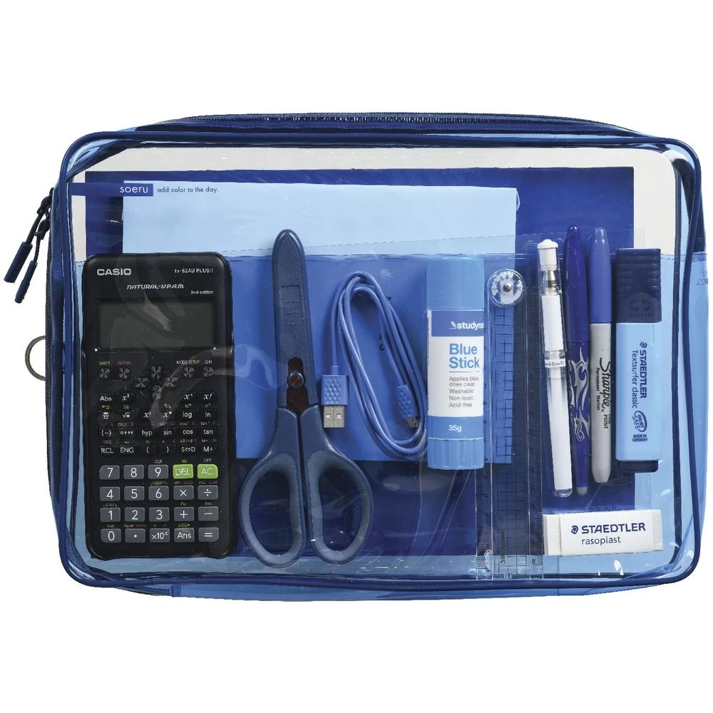 2 Soeru Box Pencil Case A4 Indigo Blue, 2 of 3