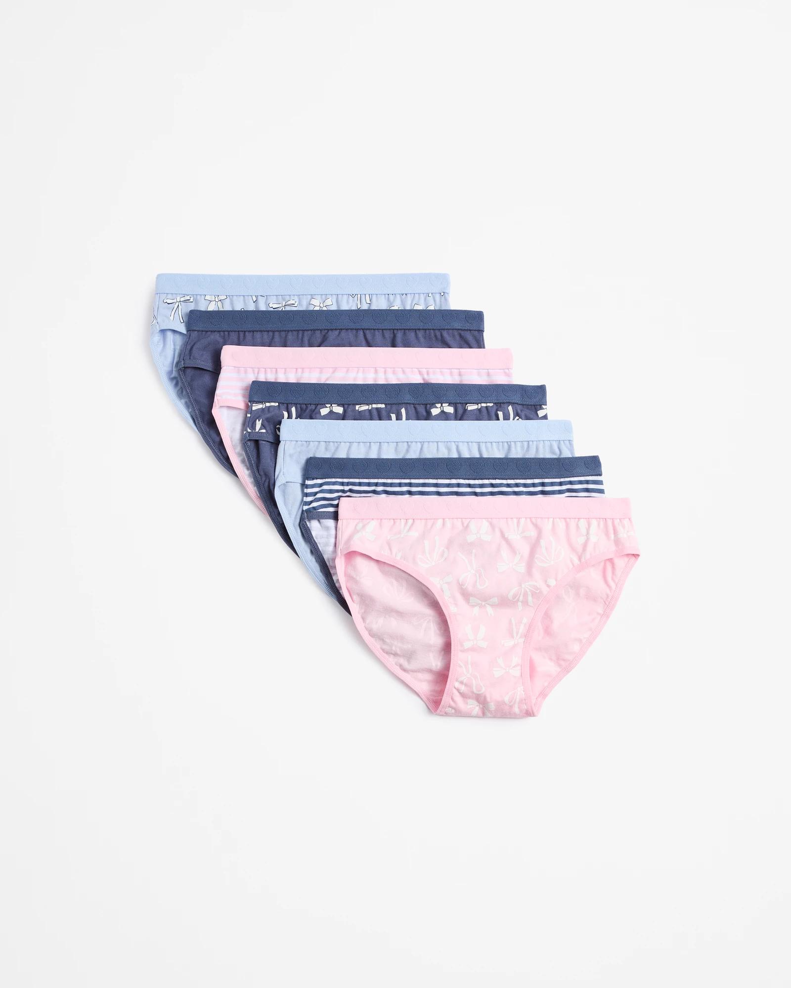 1 Girls Underwear Briefs 7 Pack - Maxx PARISIAN BOWS, 1 of 1