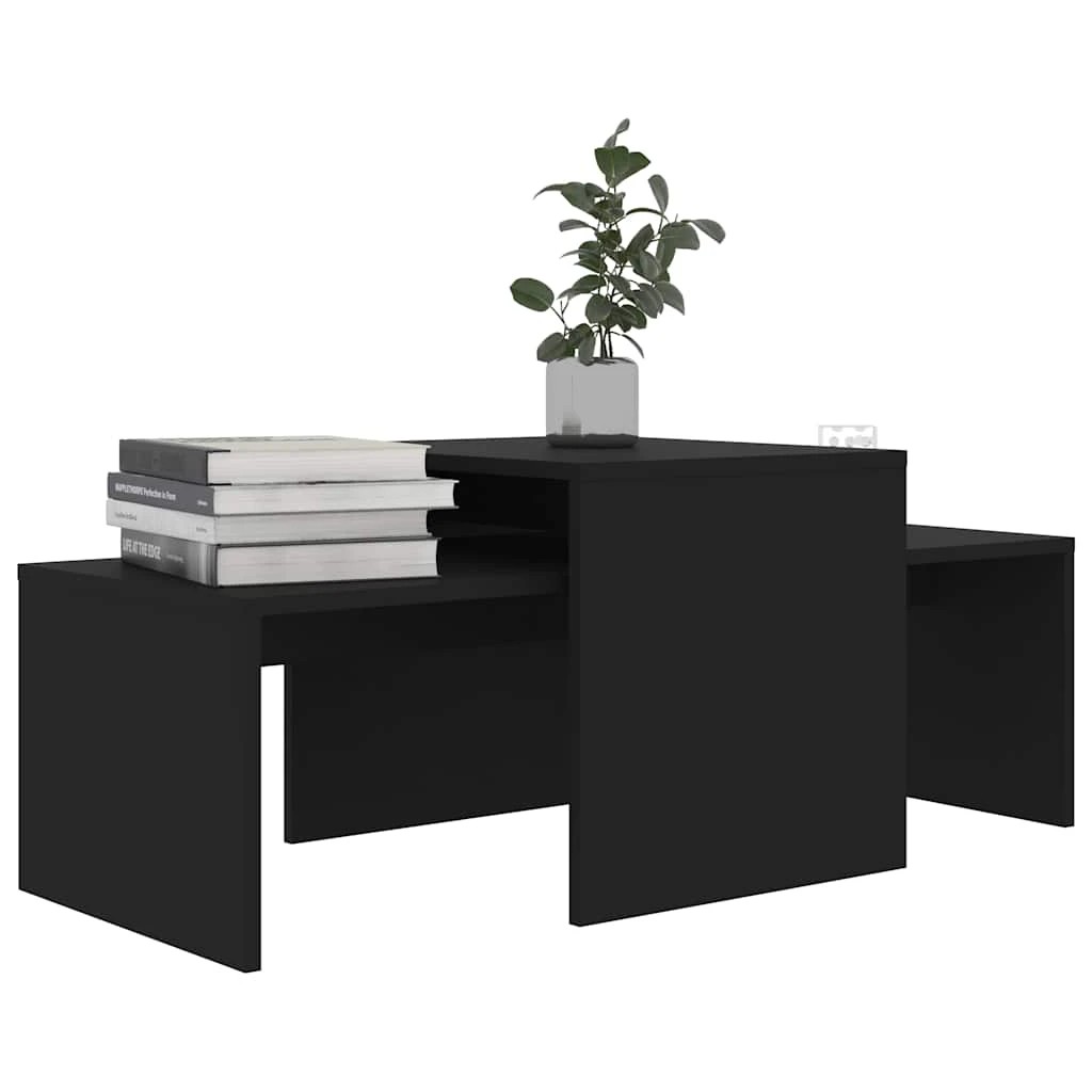 2 Vidaxl Coffee Table Coffee Table, Coffee Tables - Black, 2 of 7