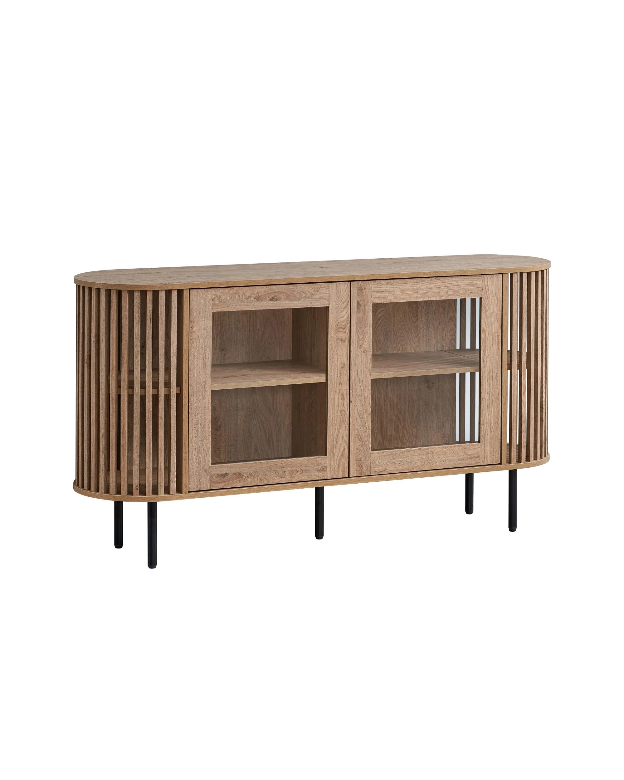1 Kodu Buffet Unit Sideboard Credenza Cabinet 148cm 2 Doors - Natural, 1 of 7