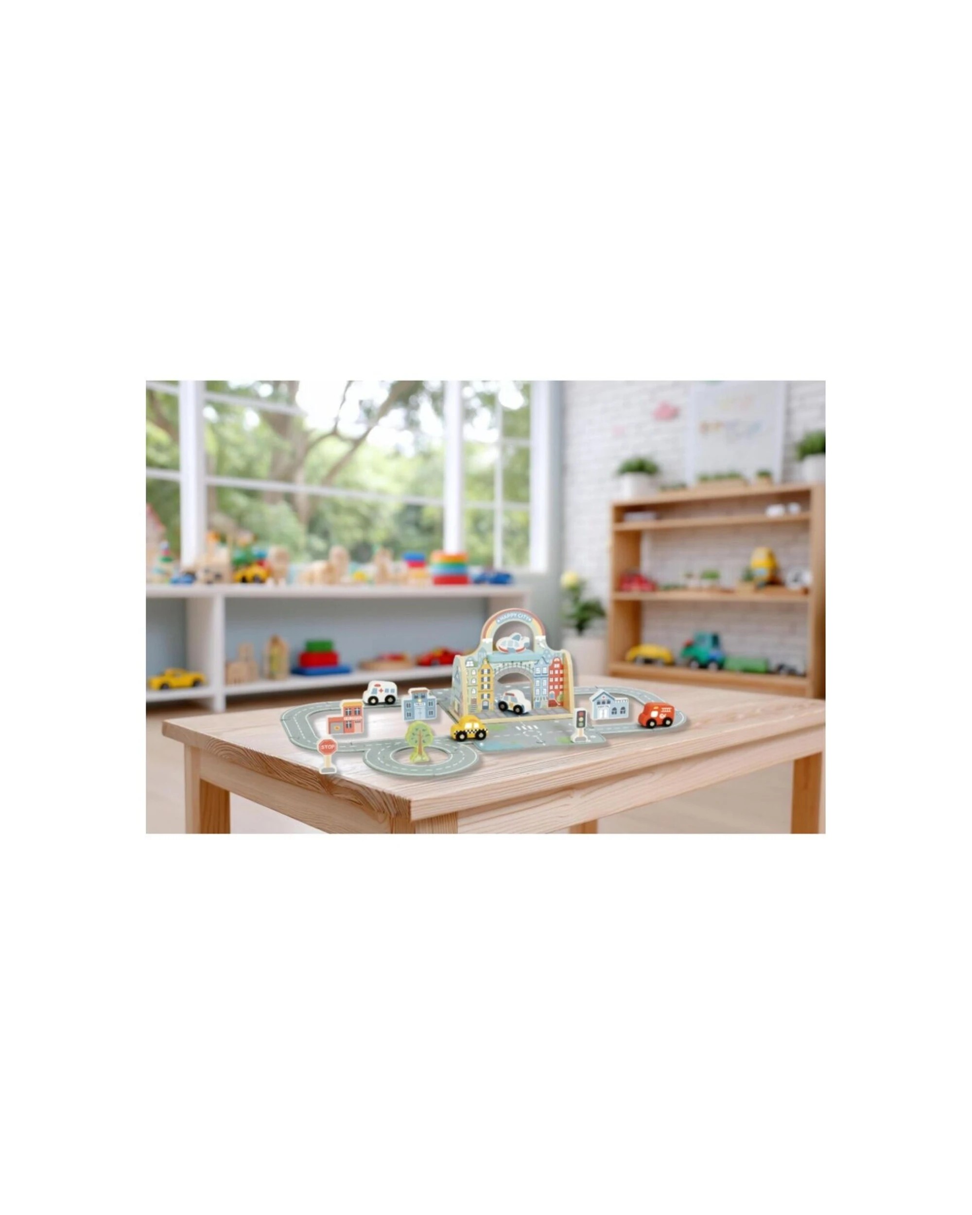 5 Tooky Toy Felt City Playset Wooden Portable Play Mat Set Kids Children - Multi, 5 of 5