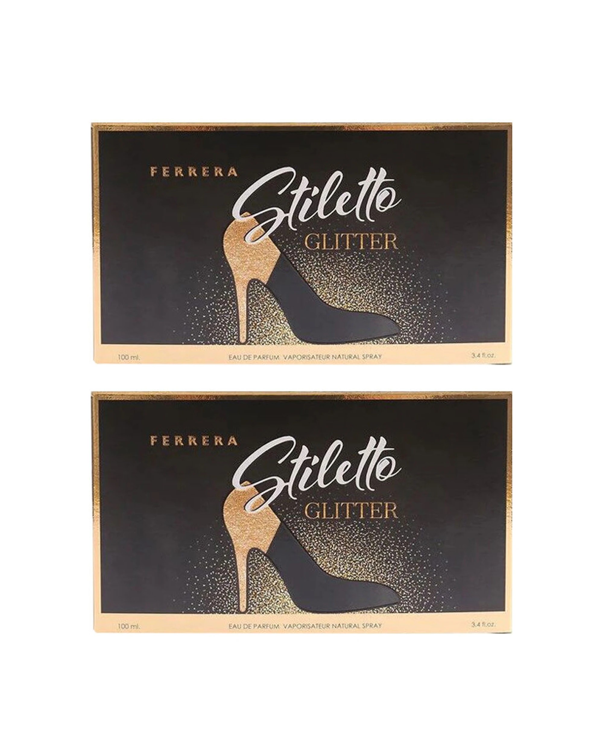 1 Mirage 2Pk Diamond Collection Ferrera Stiletto Glitter Eau De Parfum For Women 100Ml - Black, 1 of 1