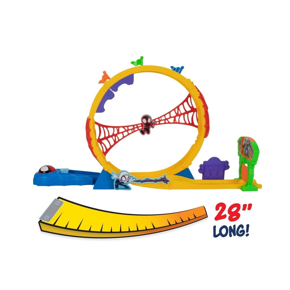 3 Disney Junior Marvel Spidey and his Amazing Friends: Spidey Amazing Metals Super Loop Track Set, 3 of 10