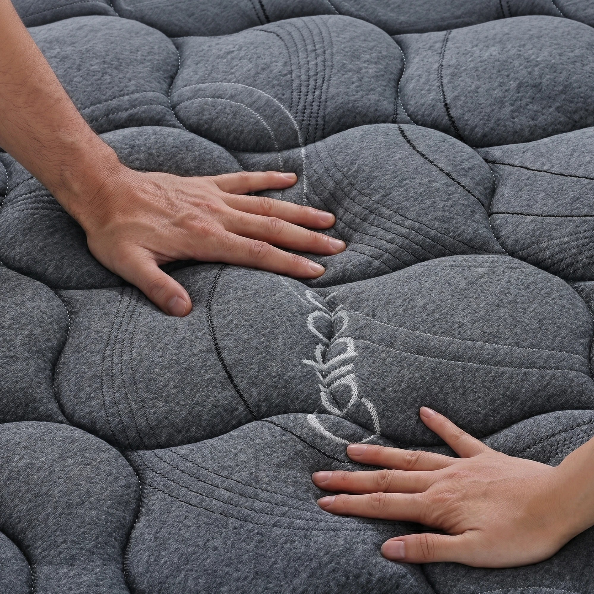 7 Levitex Double Mattress Hybrid Pocket Spring with 4cm Egg Crate Foam for Deep Sleep - Double Bed - Grey, 7 of 10
