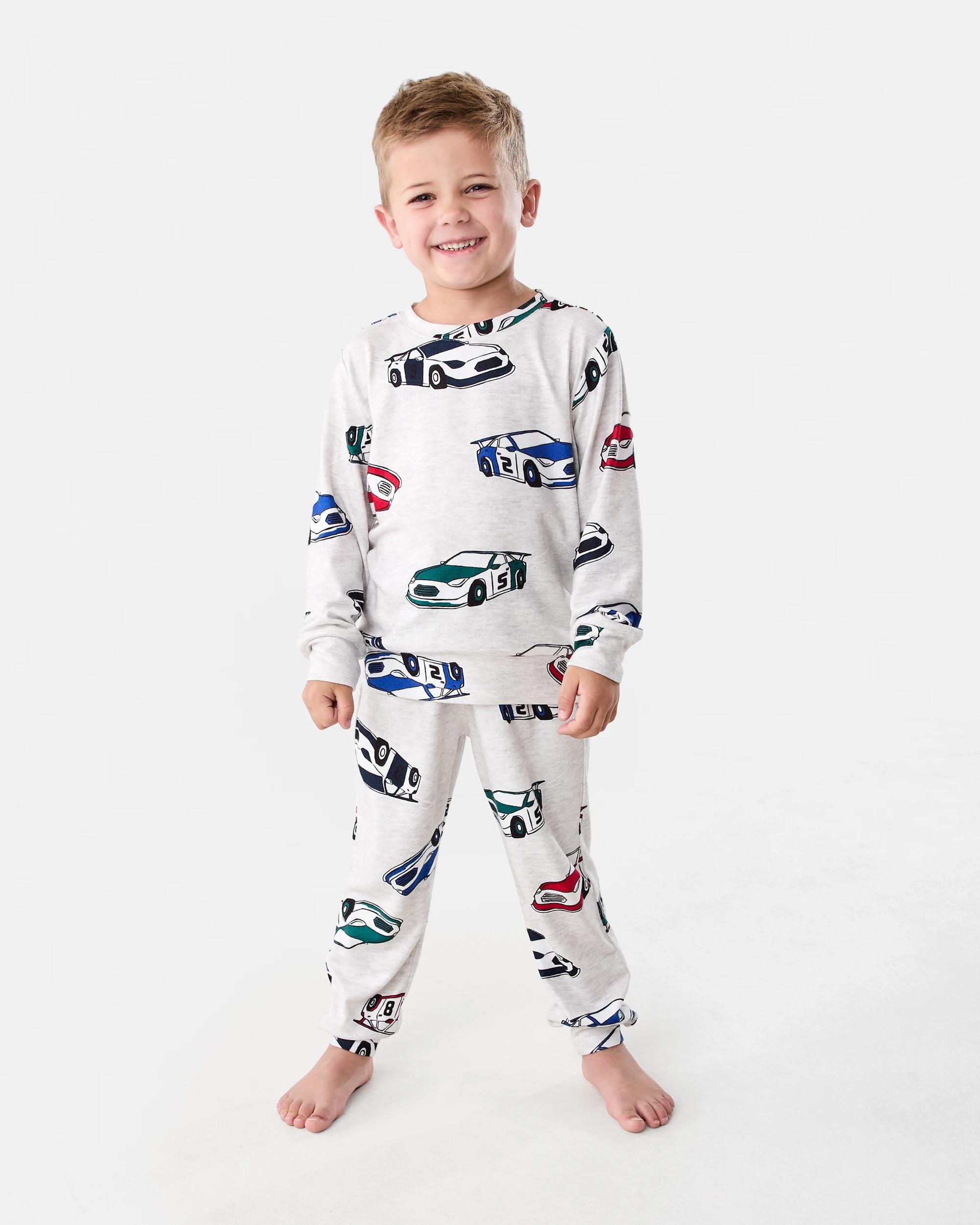 1 Hacci Pyjama Set Grey Car, 1 of 6