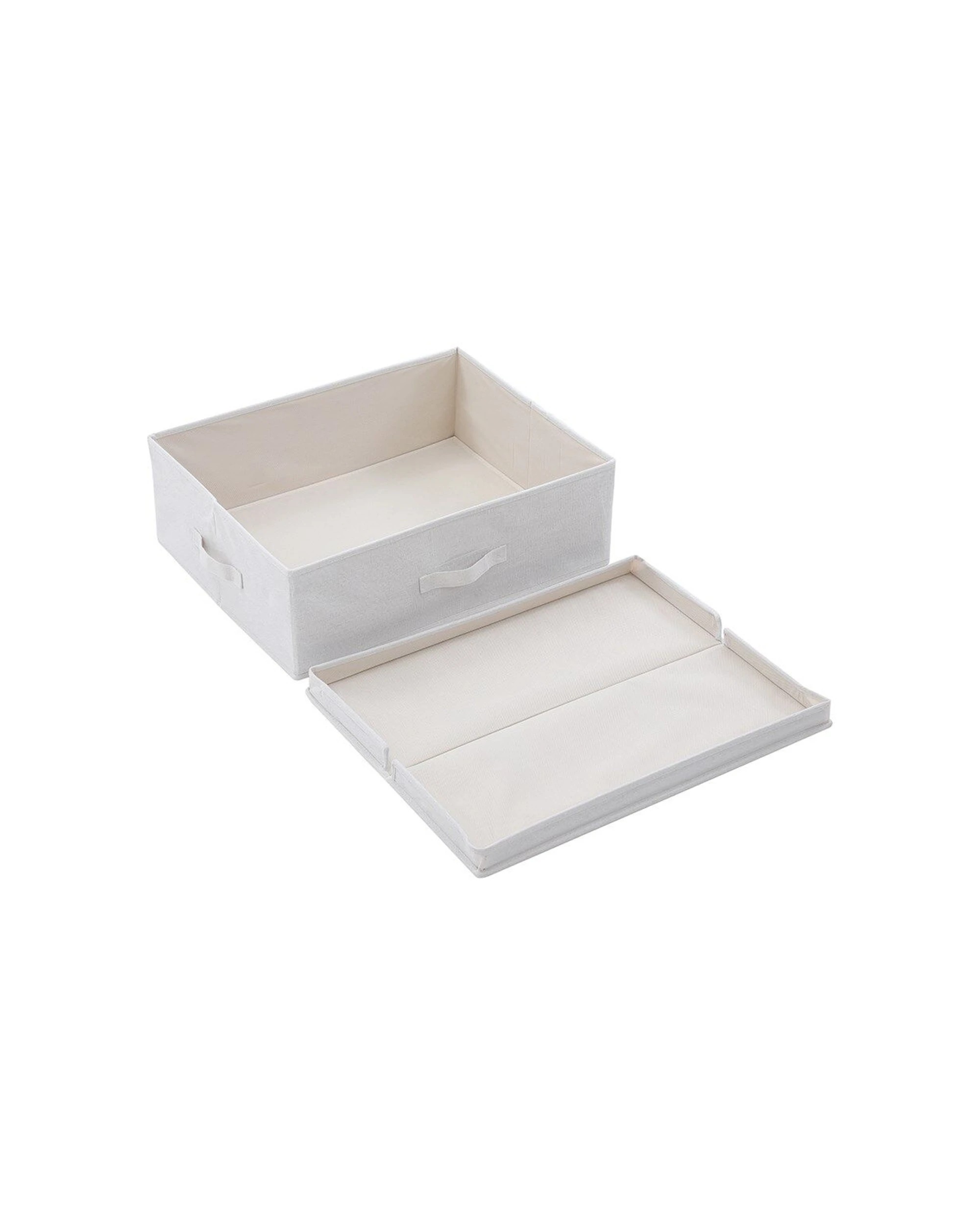 5 Boxsweden Kloset Linen Storage Underbed Box With Lid Foldable 55x44x18cm
 - white, 5 of 5