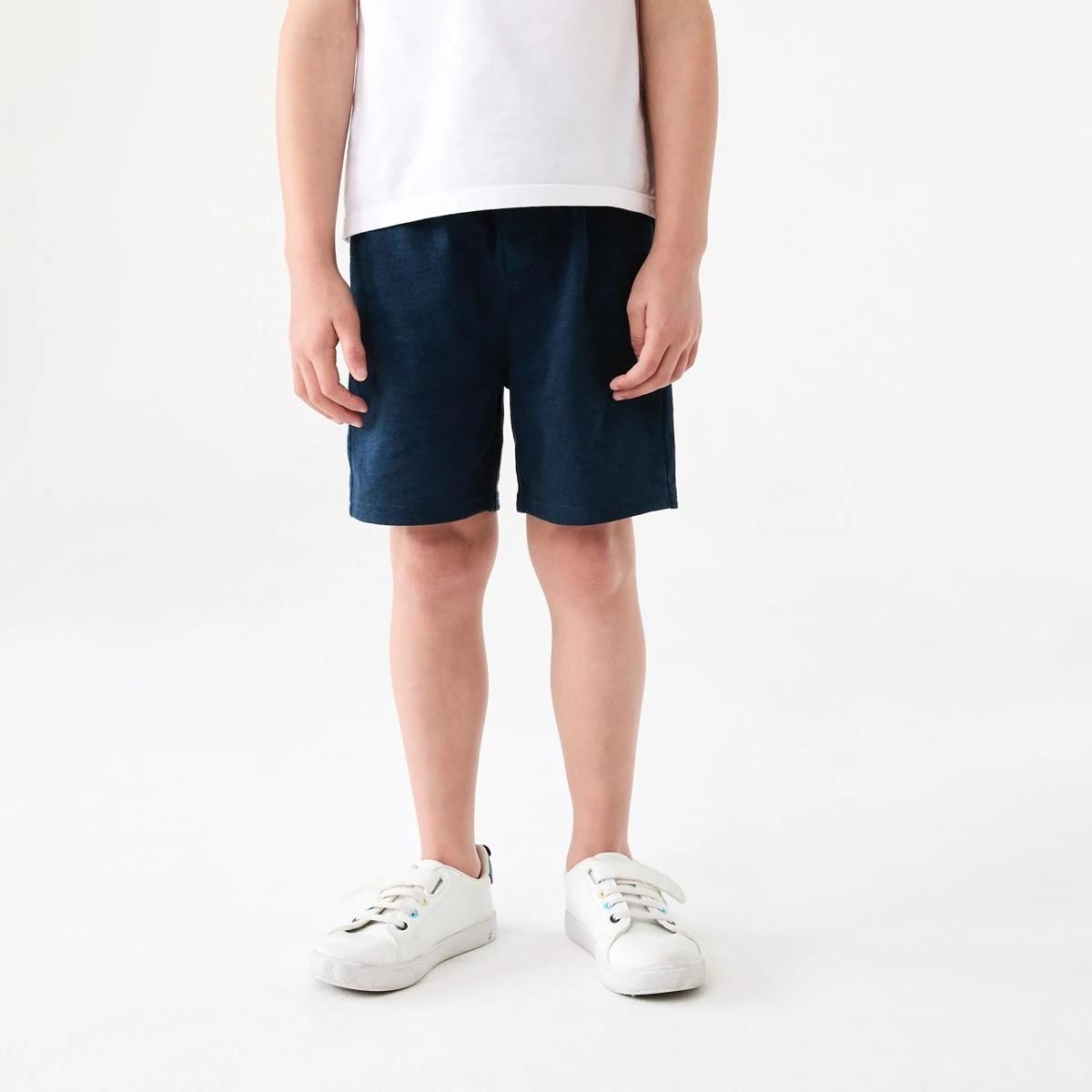 1 Cotton Knit Shorts DRESS BLUE, 1 of 5