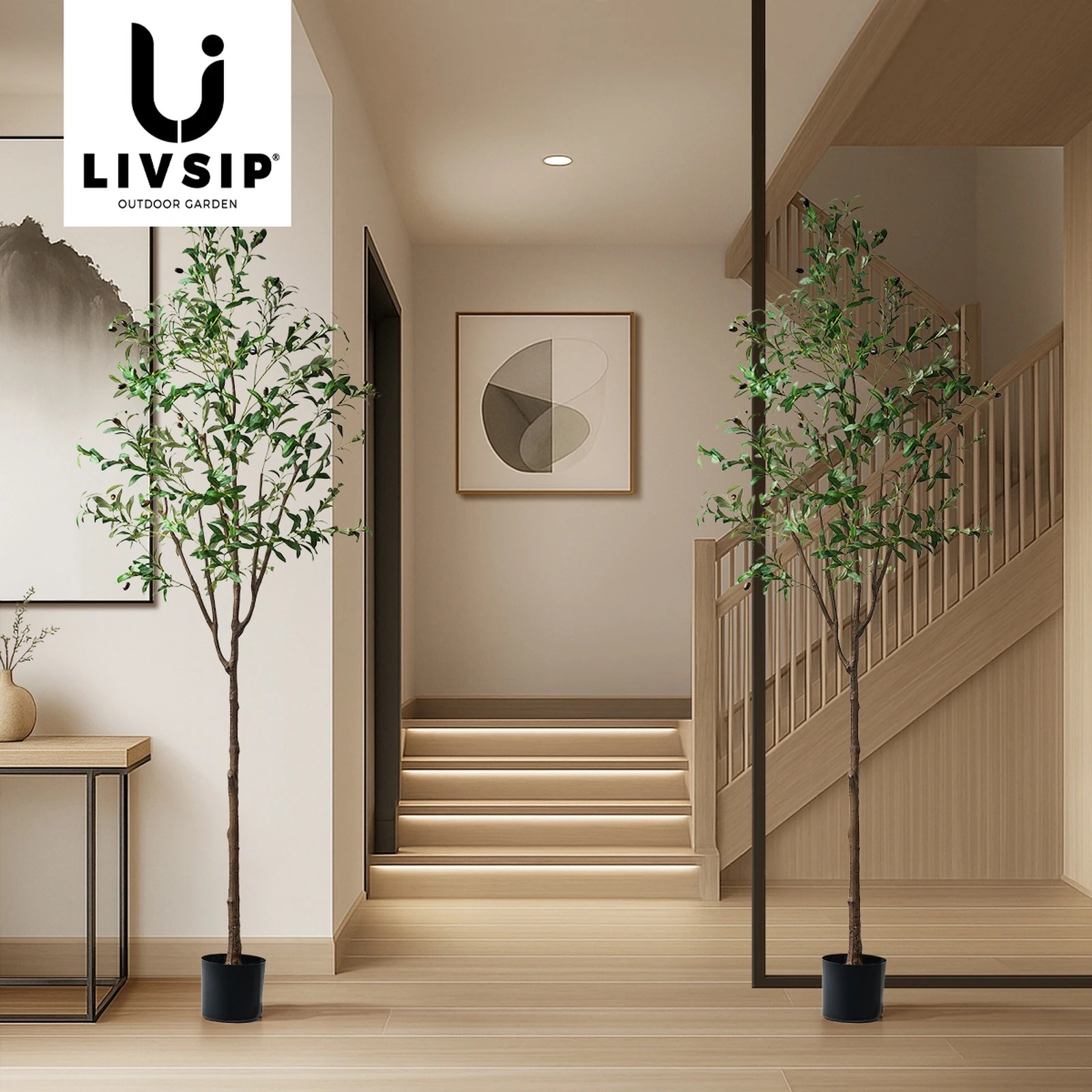 6 Livsip 2 Pack Artificial Olive Tree 210cm Faux Potted Plants - Green, 6 of 10