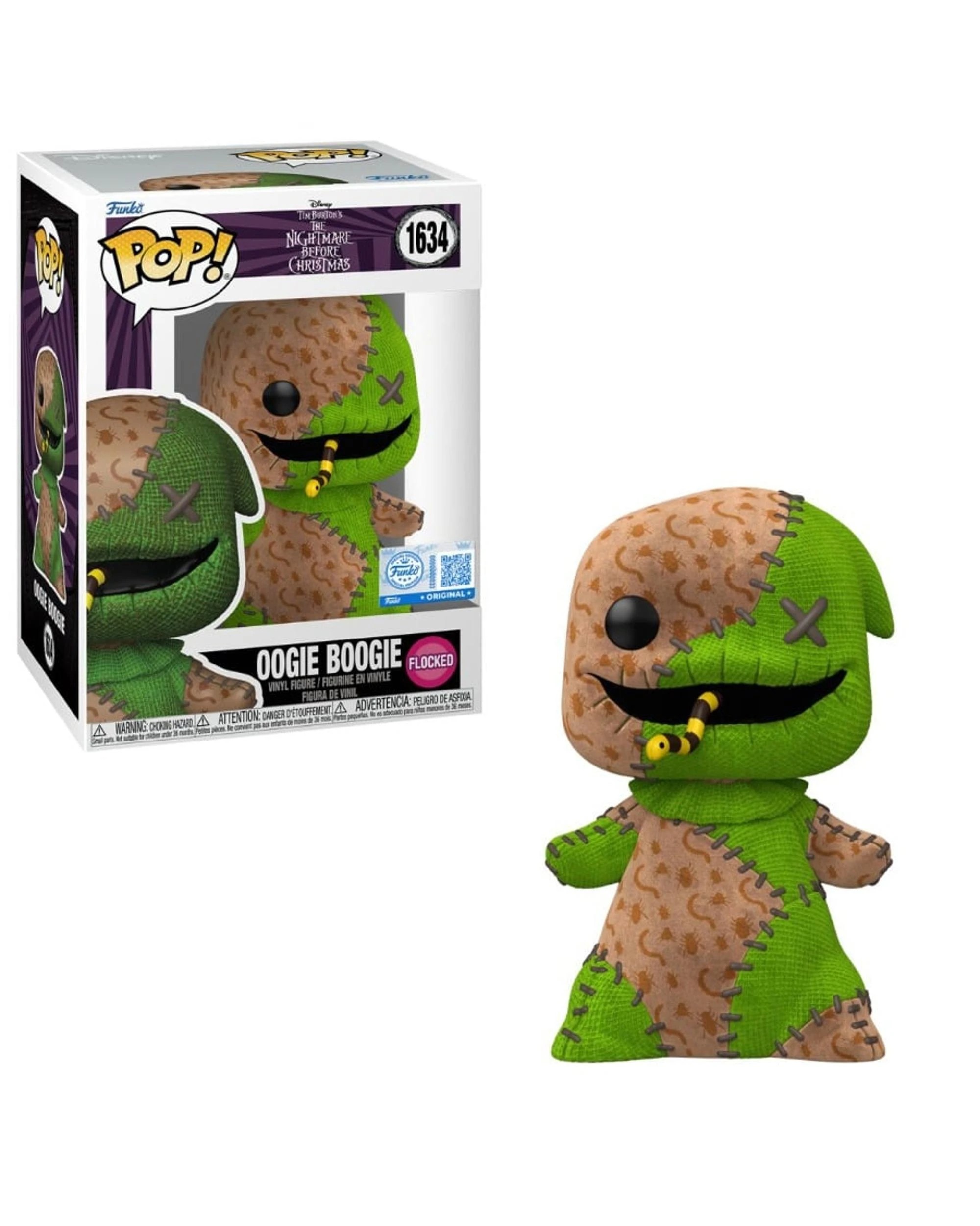 1 The Nightmare Before Christmas Oogie Boogie Patchwork Flocked US Exclusive Funko POP! Vinyl, 1 of 1