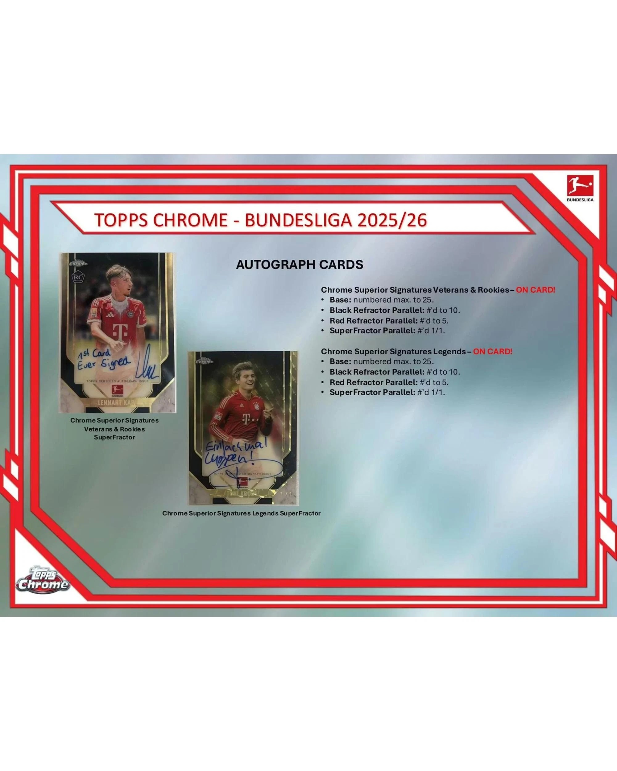 7 Topps 2025/2026 Chrome Bundesliga Soccer Blaster Box, 7 of 10
