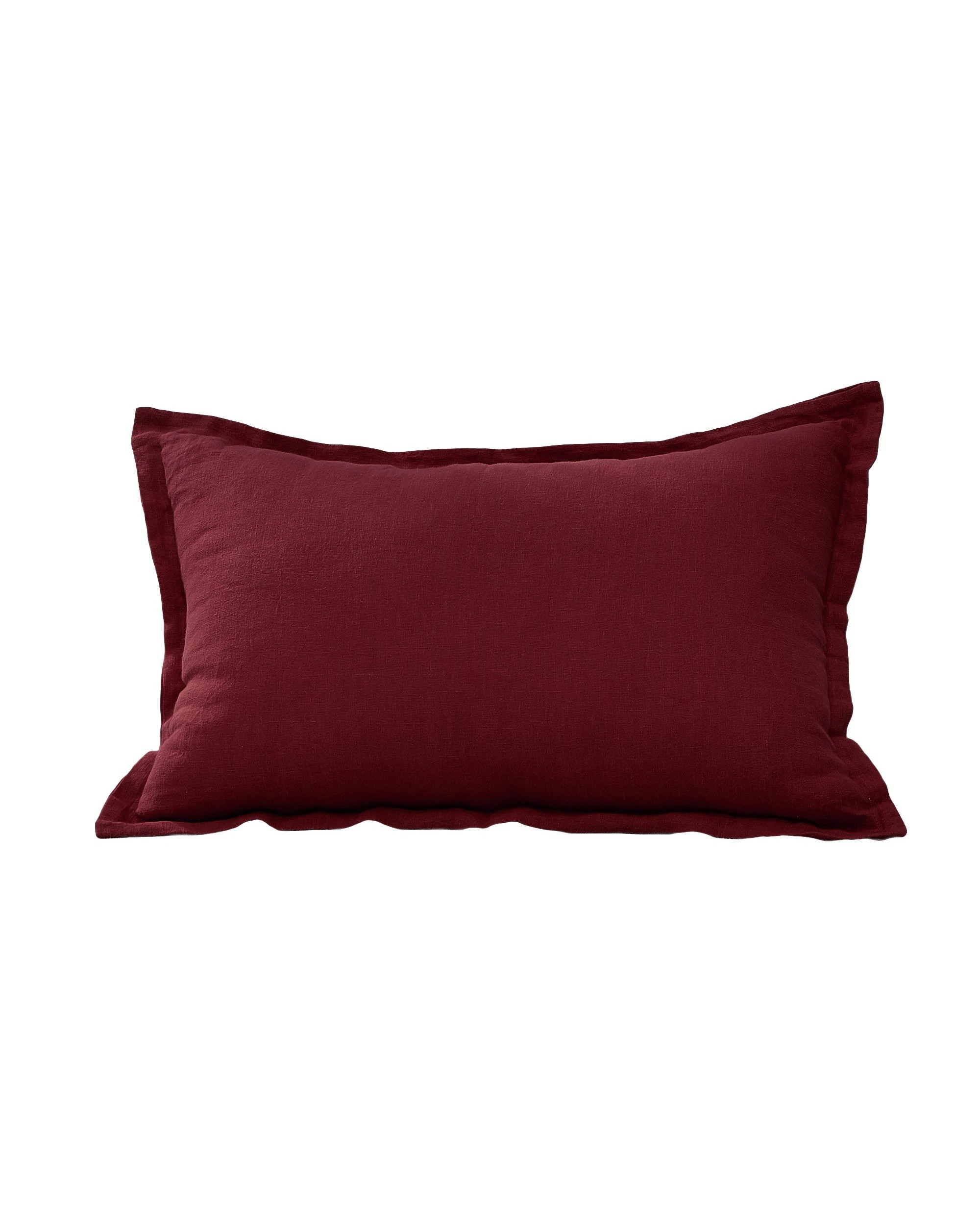 3 Natural Home ARDENNE Washed French Linen Rectangular Cushion with Oxford Edge 40x60cm - Sienna Red, 3 of 8