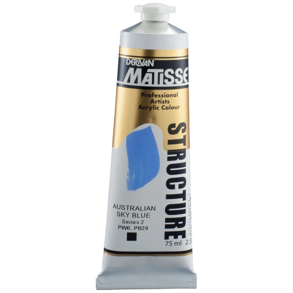 1 Derivan Matisse Structure Paint 75mL Australian Sky Blue S2, 1 of 2