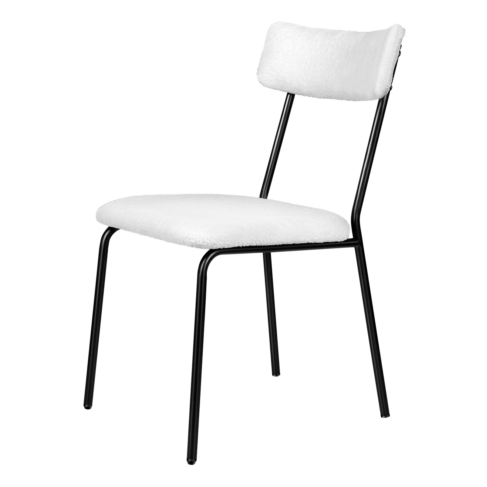 10 Alfordson 2x Dining Chairs Accent Kitchen Lounge Rectangular Back Sherpa - White, 10 of 10