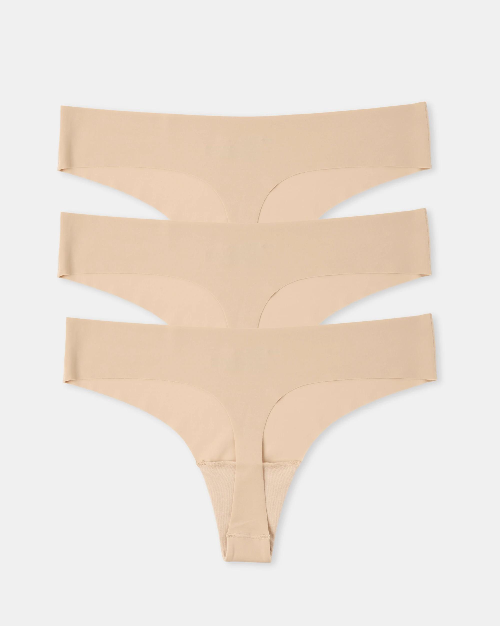4 3 Pack Invisible G-String Briefs Fawn Beige, 4 of 5
