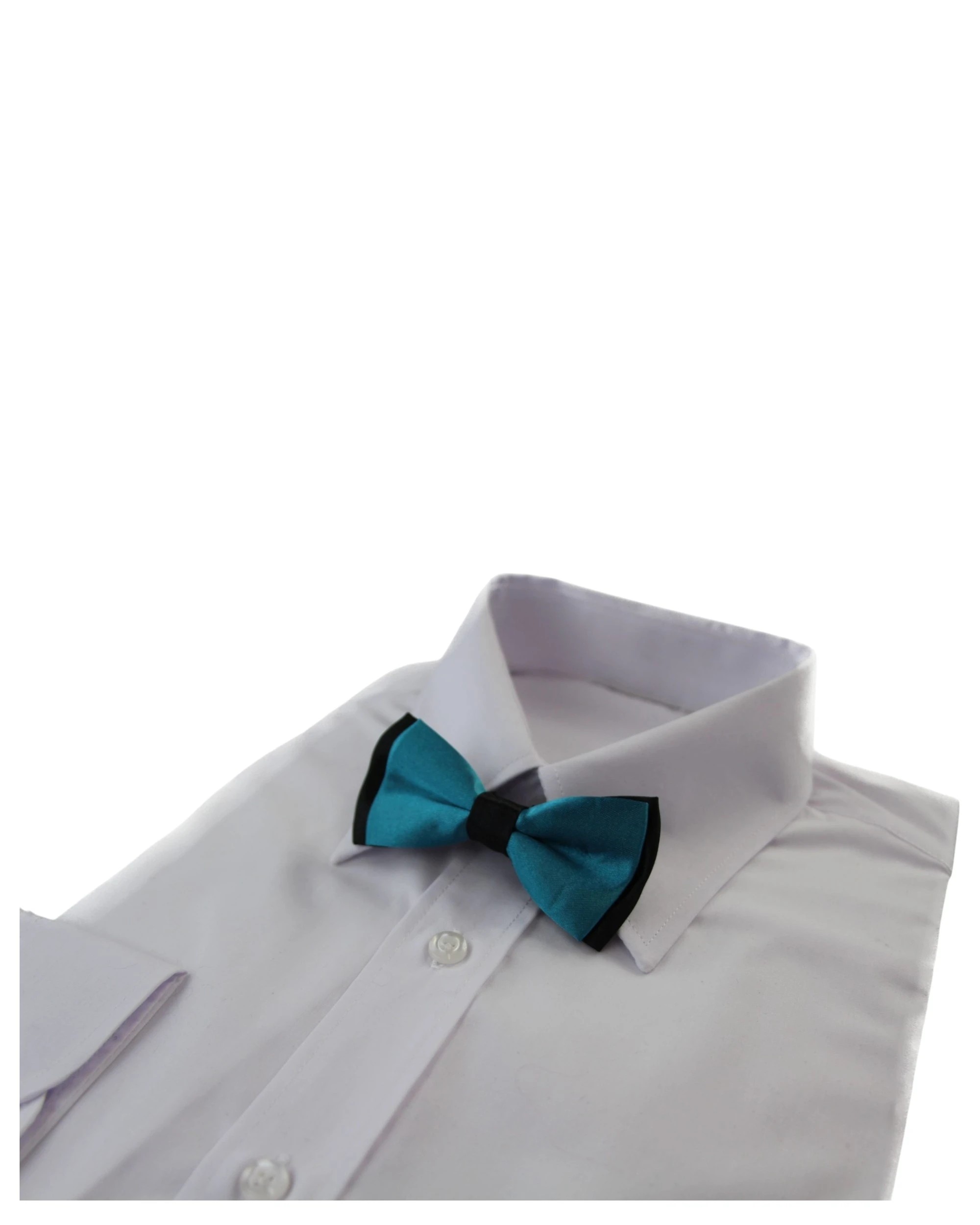2 Zasel Boys Teal Two Tone Layer Bow Tie - Multi - Multi, 2 of 5