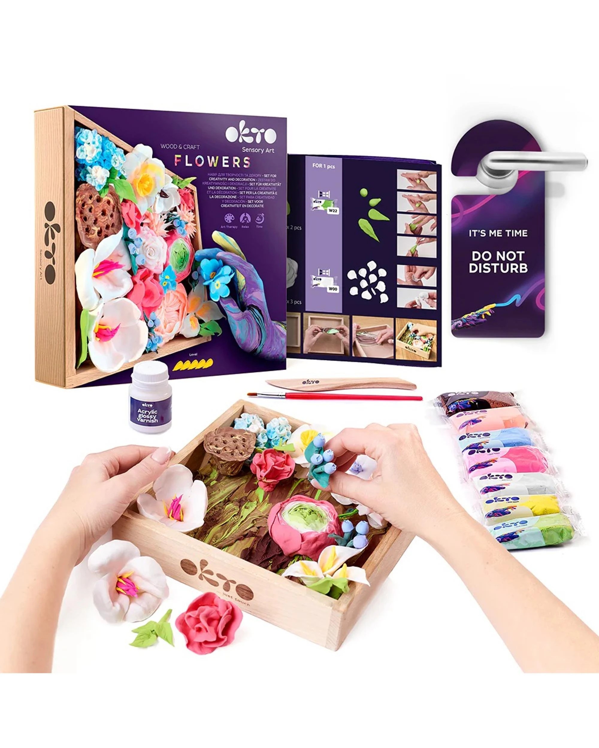 2 Okto Flowers Romance Sensory Art Wood And Craft Creative Set, 2 of 6