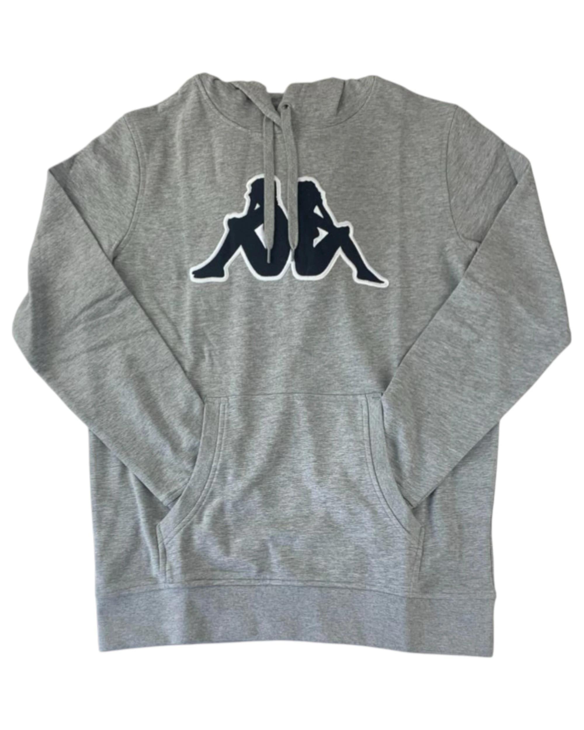 1 Kappa 3 Pack Mens Logo Tairiti Hooded Sweater 902 Pullover Hoodie GREY/BLACK, 1 of 5