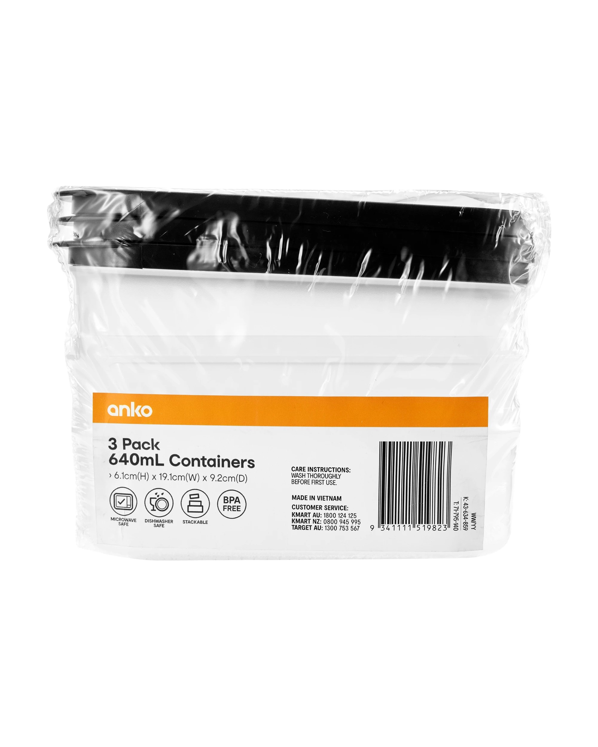 5 3 Pack 640ml Containers, 5 of 9