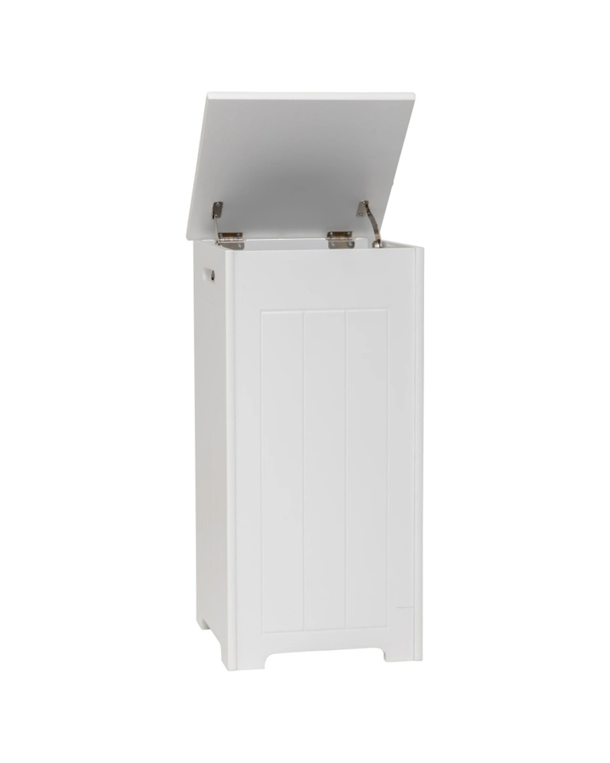 6 Alpine Bay Maine Bathroom Laundry Storage Hamper Basket MDF Construction 30x30x60cm - White, 6 of 9