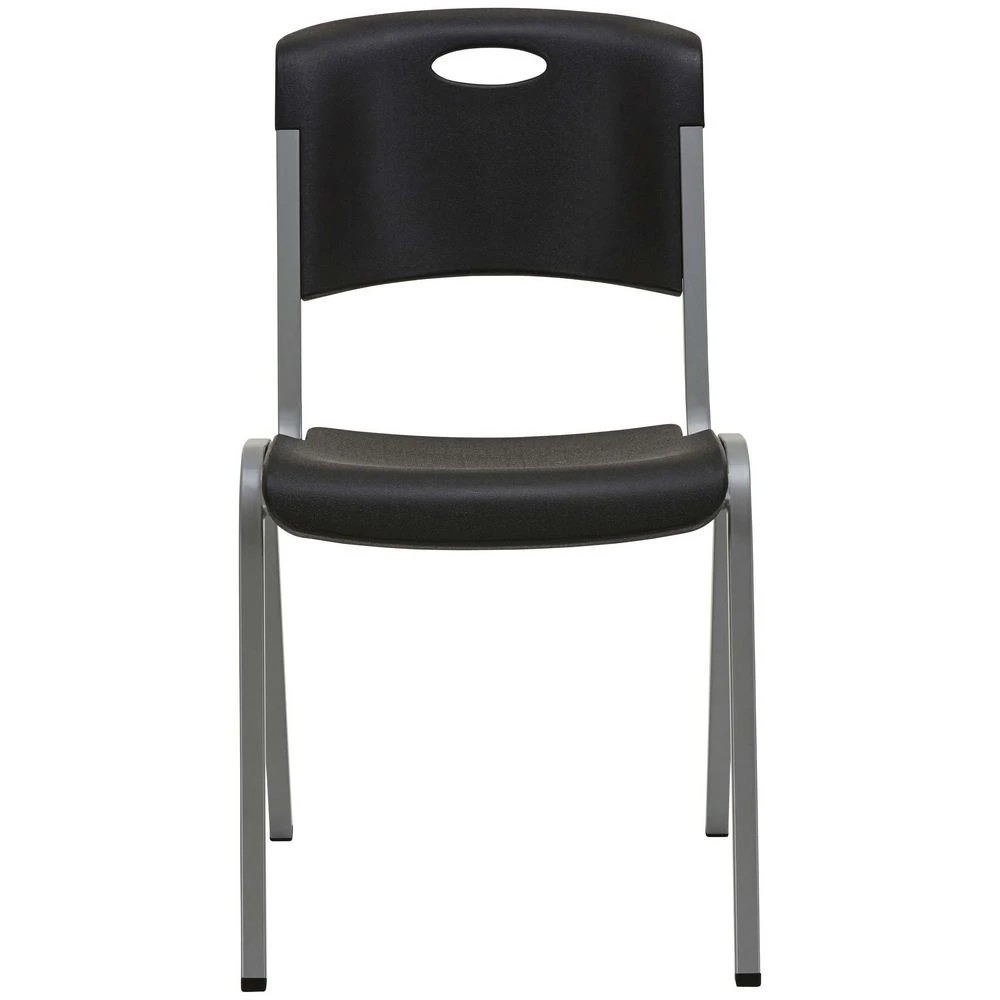 4 Lifetime Stacking Chair Black Visitor Chairs and Stools, 4 of 10