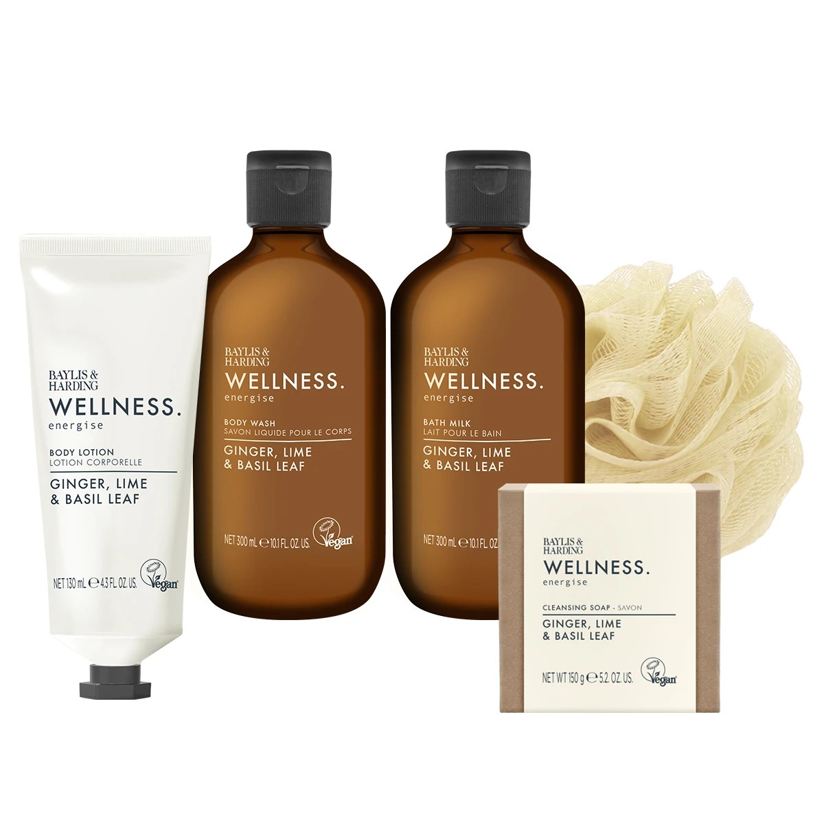 2 Baylis & Harding Wellness and Energise Tote Bag Gift Set - Ginger, Lime and Basil Leaf, 2 of 4