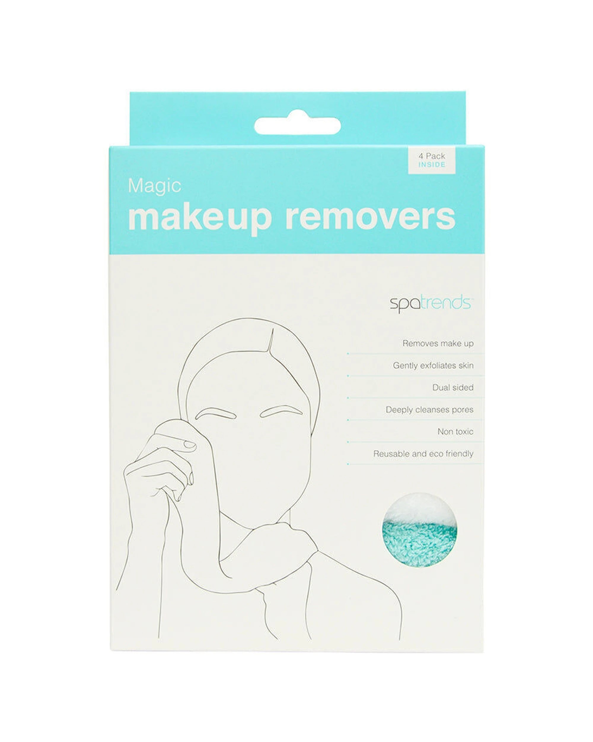 1 Annabel Trends 4pc Spa Trends Magic Makeup Removers Dual Sided Microfibre - Multi, 1 of 4