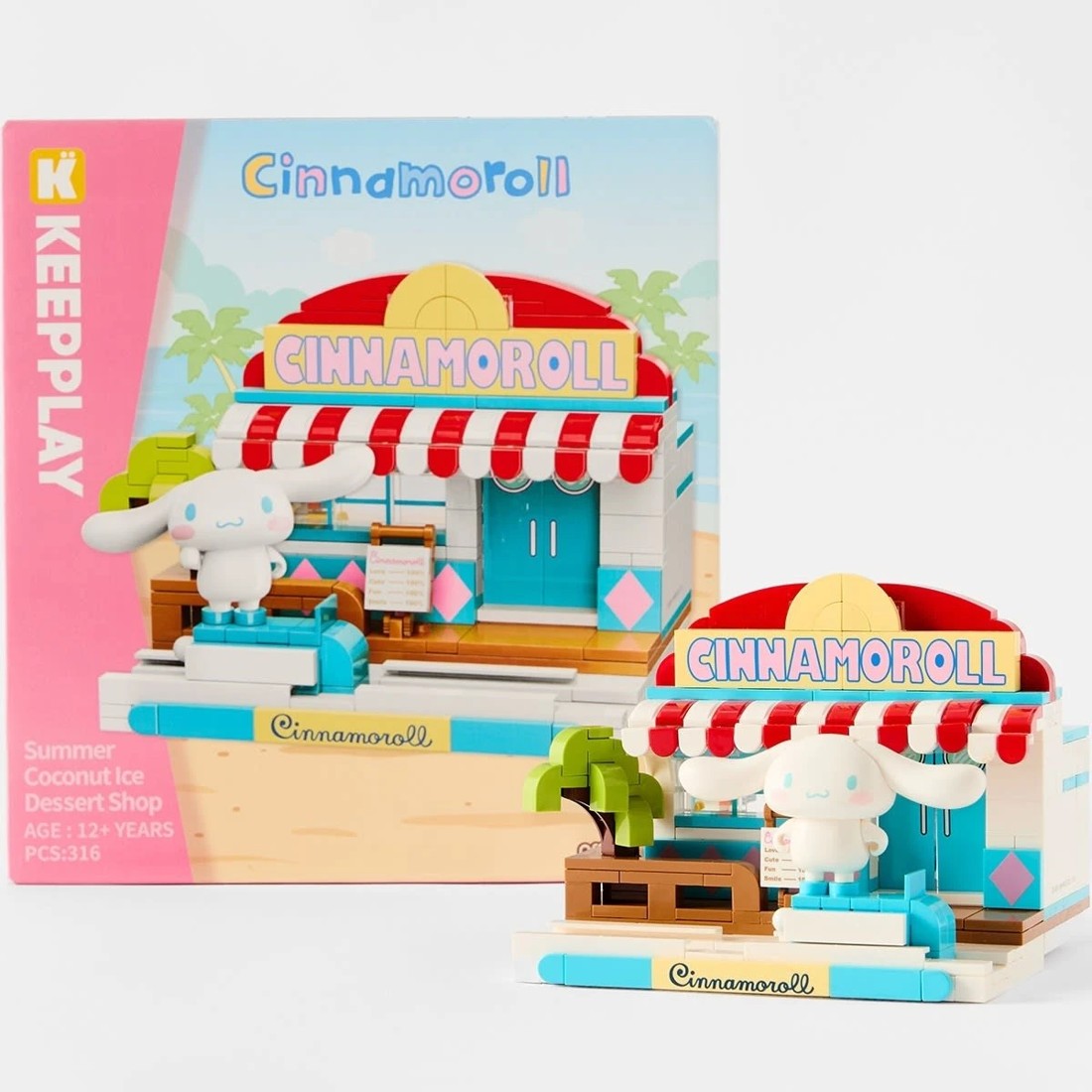 7 316 Piece Keepplay Hello Kitty Cinnamoroll Summer Coconut Ice Dessert Shop Playset, 7 of 7