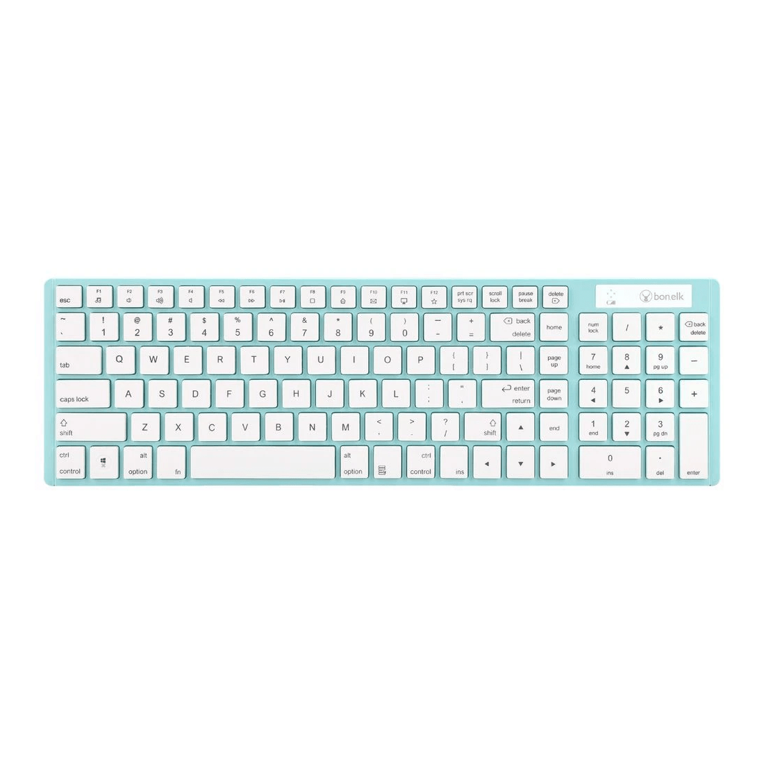 2 Bonelk KM-322 Slim Wireless Keyboard & Mouse Combo Teal, 2 of 4
