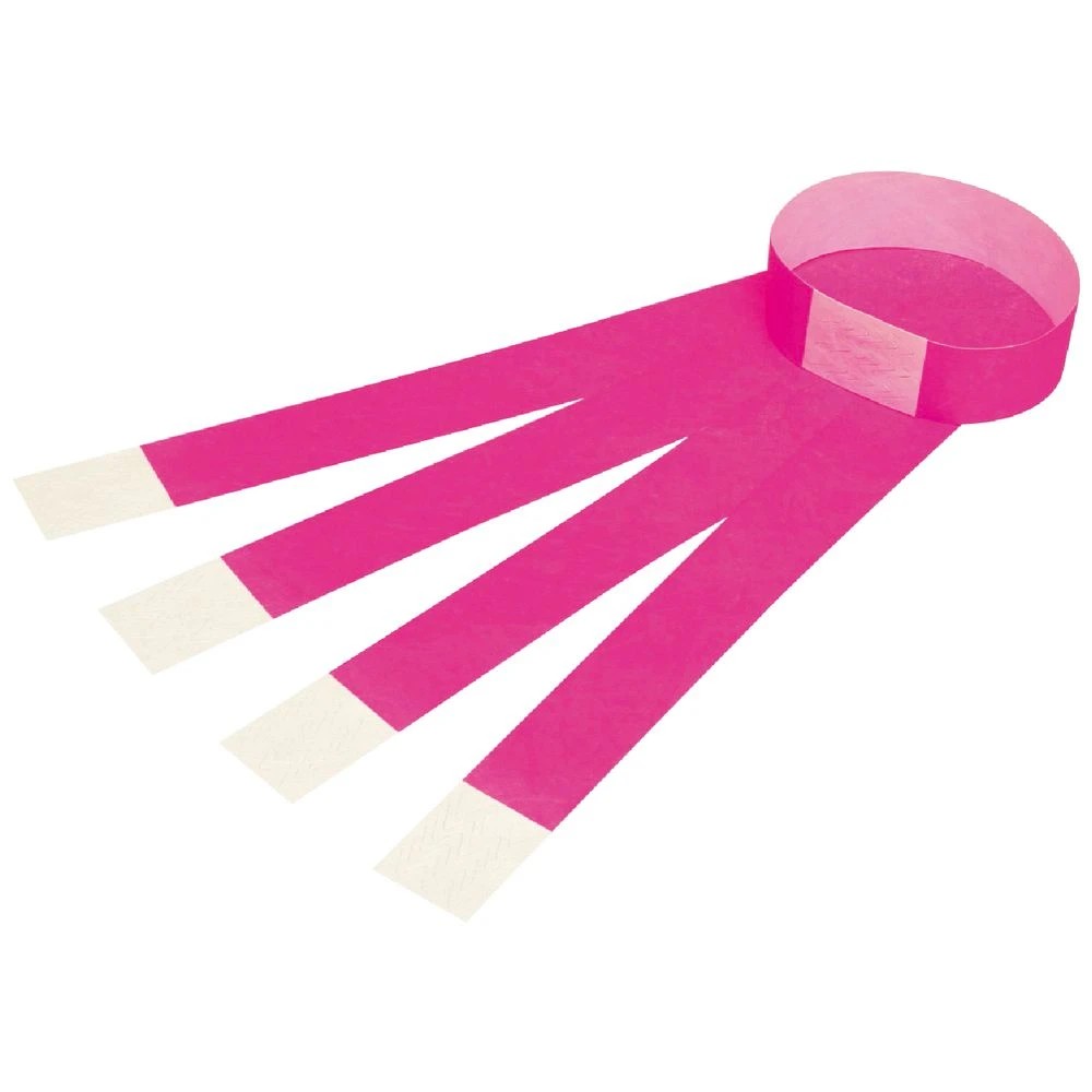 1 Rexel Fluoro Wrist Bands Pink 100 Pack, 1 of 1