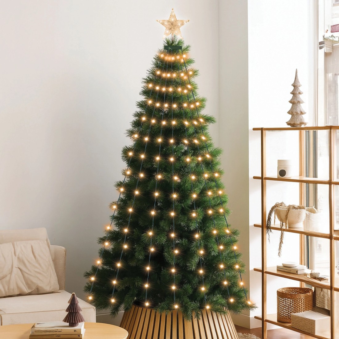 3 Mirabella Genio Wi-Fi 190 LED Warm White Easy Tree Lights with Star, 3 of 5