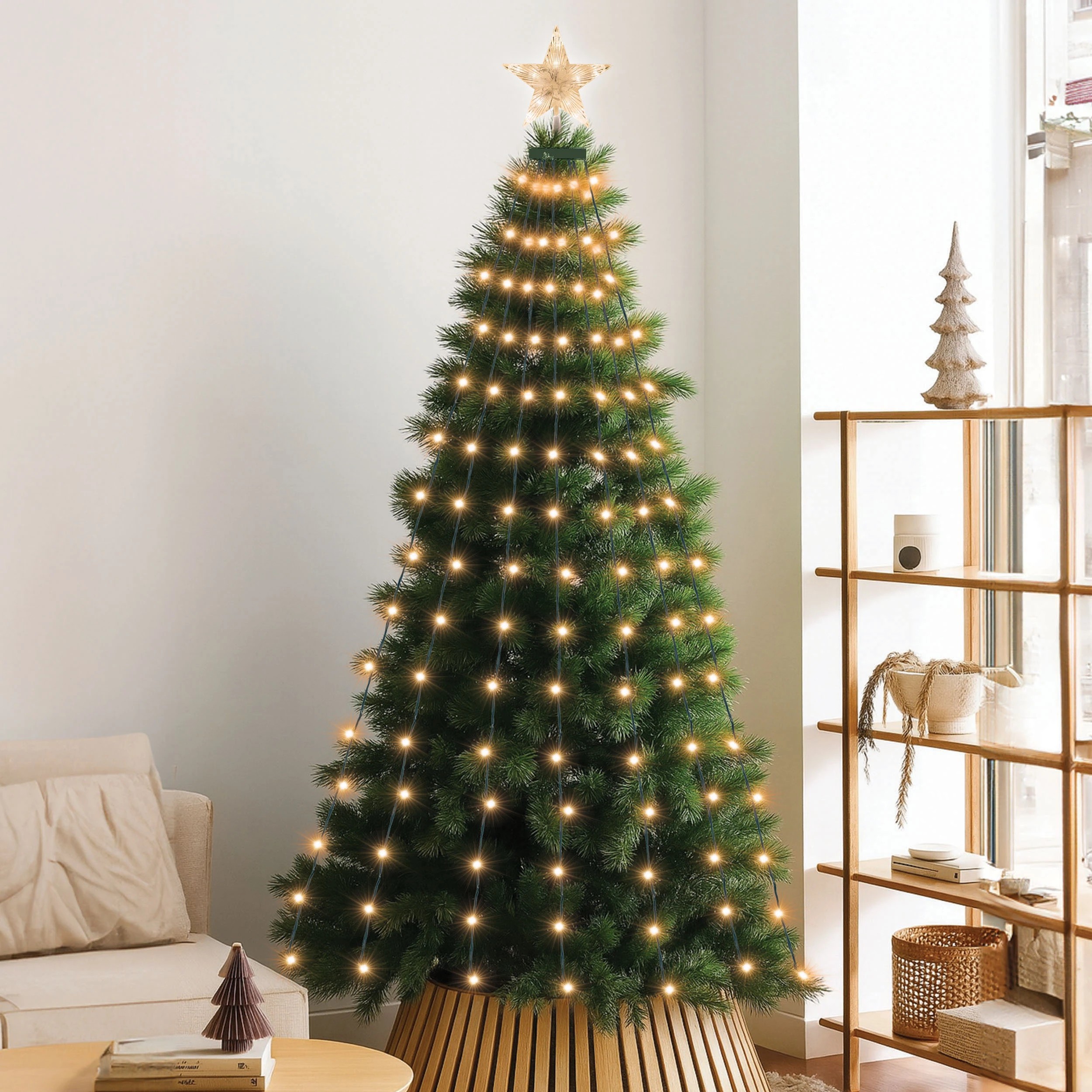 3 Mirabella Genio Wi-Fi 190 LED Warm White Easy Tree Lights with Star, 3 of 5