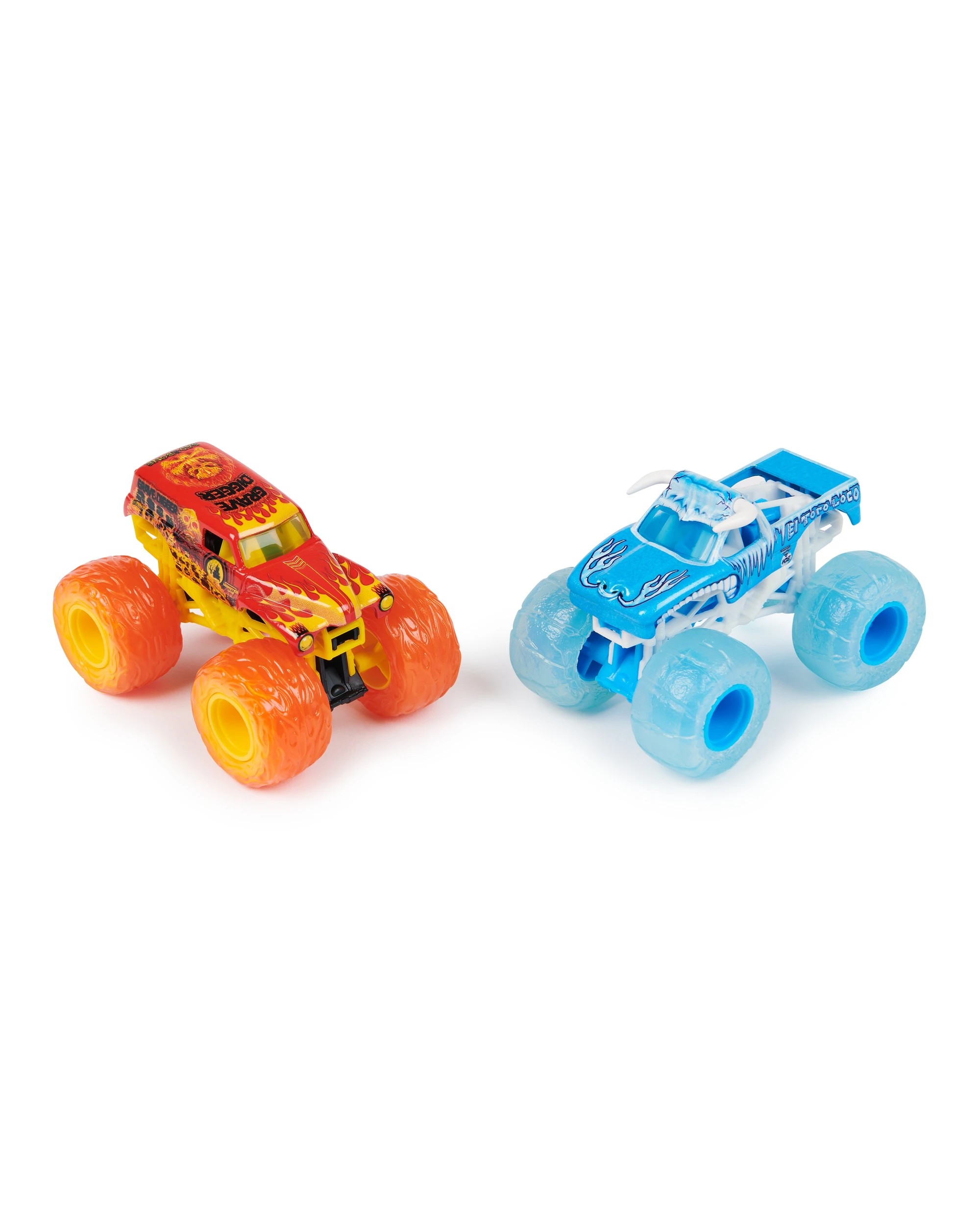 4 2 Pack Monster Jam 1:64 Scale True Metal Fire and Ice Trucks - Assorted, 4 of 8