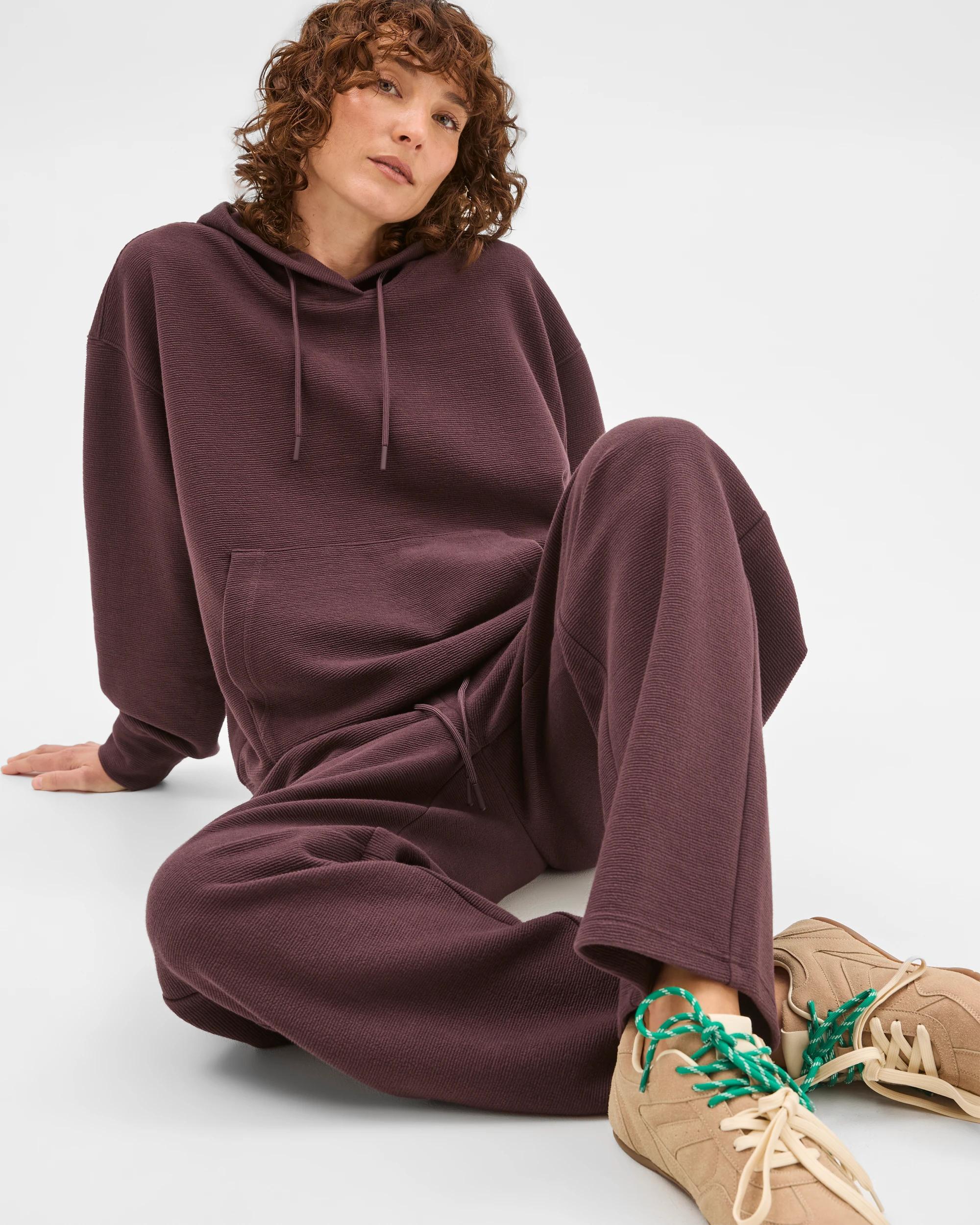 1 Target Active Active Australian Cotton Blend Crinkle Relaxed Pants RAISIN, 1 of 7