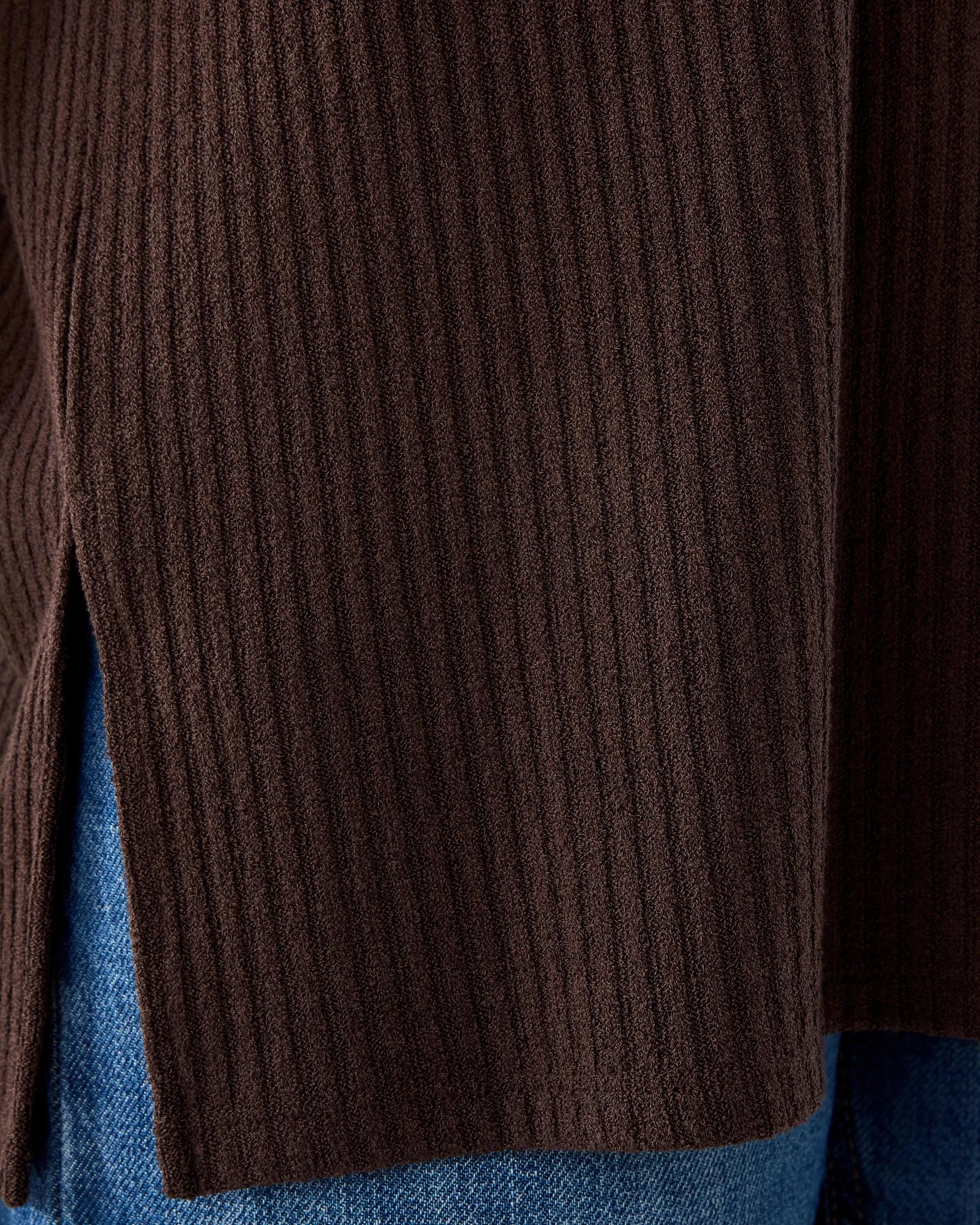 6 Longline Rib Brushed T-shirt Cbean, 6 of 7