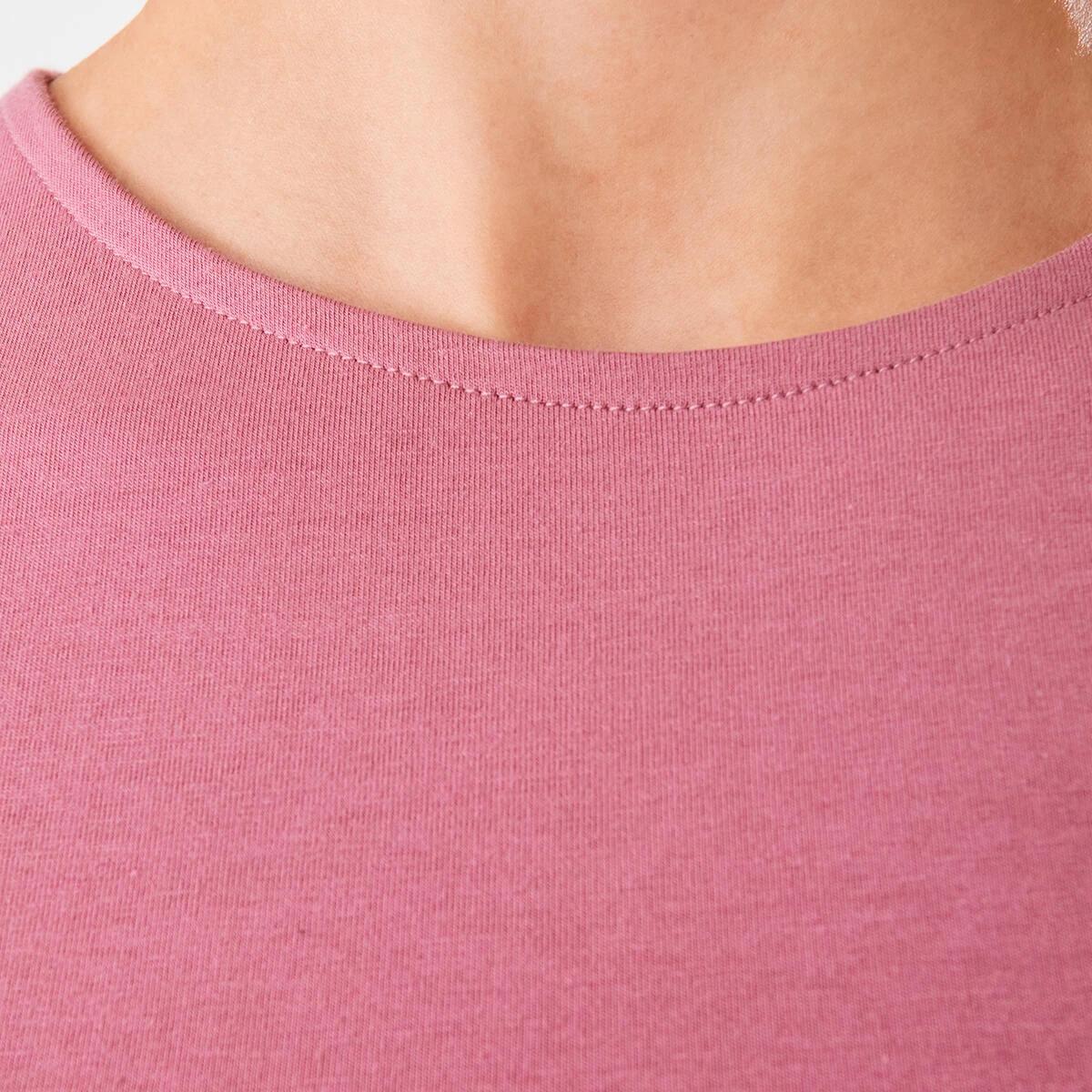 6 Short Sleeve Ruched Side Top Muted Rose, 6 of 7