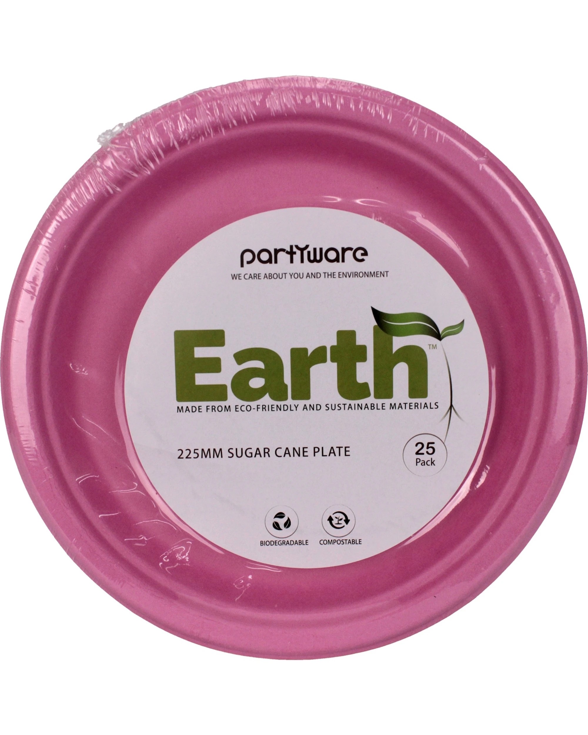 2 Partyware Pastel Sugar Cane Large Plates Pack of 25 - Pink, 2 of 3