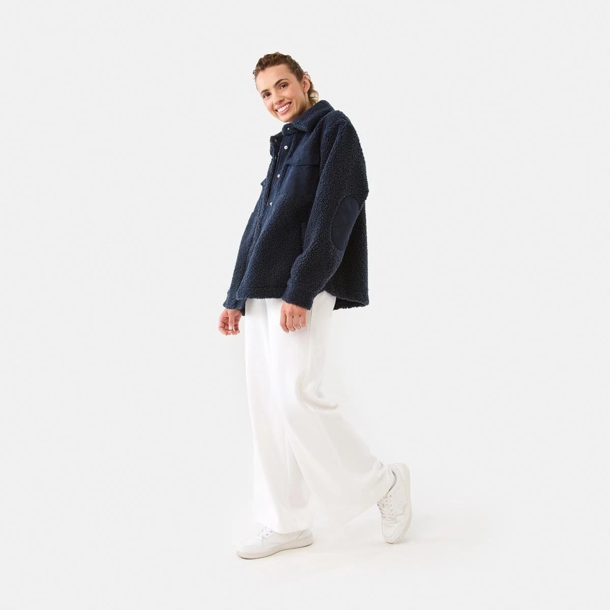 5 Active Womens Sherpa Jacket Shade Navy, 5 of 10